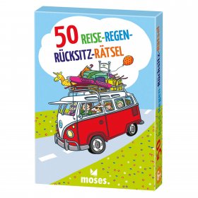Moses Verlag 50 REISE-REGEN-RÜCKSITZ-RÄTSEL - Reisespiel