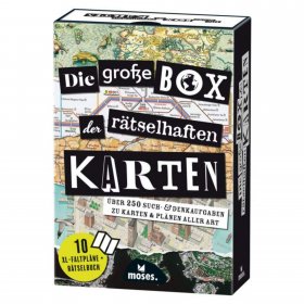 Moses Verlag DIE GROßE BOX DER RÄTSELHAFTEN KARTEN - Reisespiel