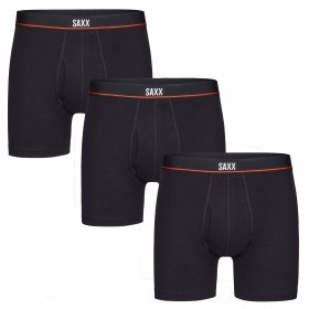 SAXX NON-STOP STRETCH COTTON BOXER BRIEF FLY 3PK Herren - Funktionsunterwäsche
