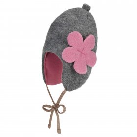 Pure Pure by Bauer ZIPFEL FLEECE BLUME Kinder - Wollmütze