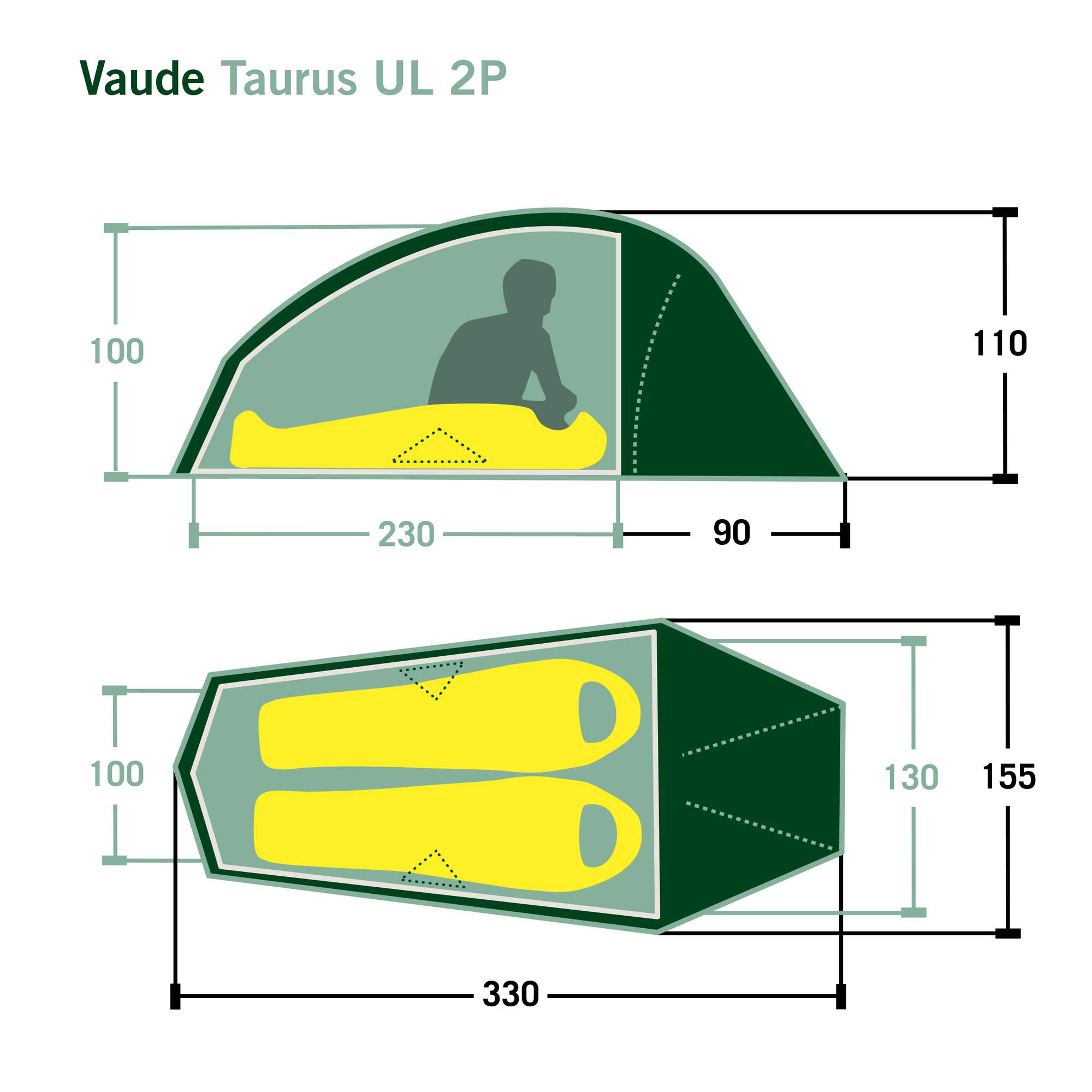 Vaude TAURUS UL 2P - Kuppelzelt
