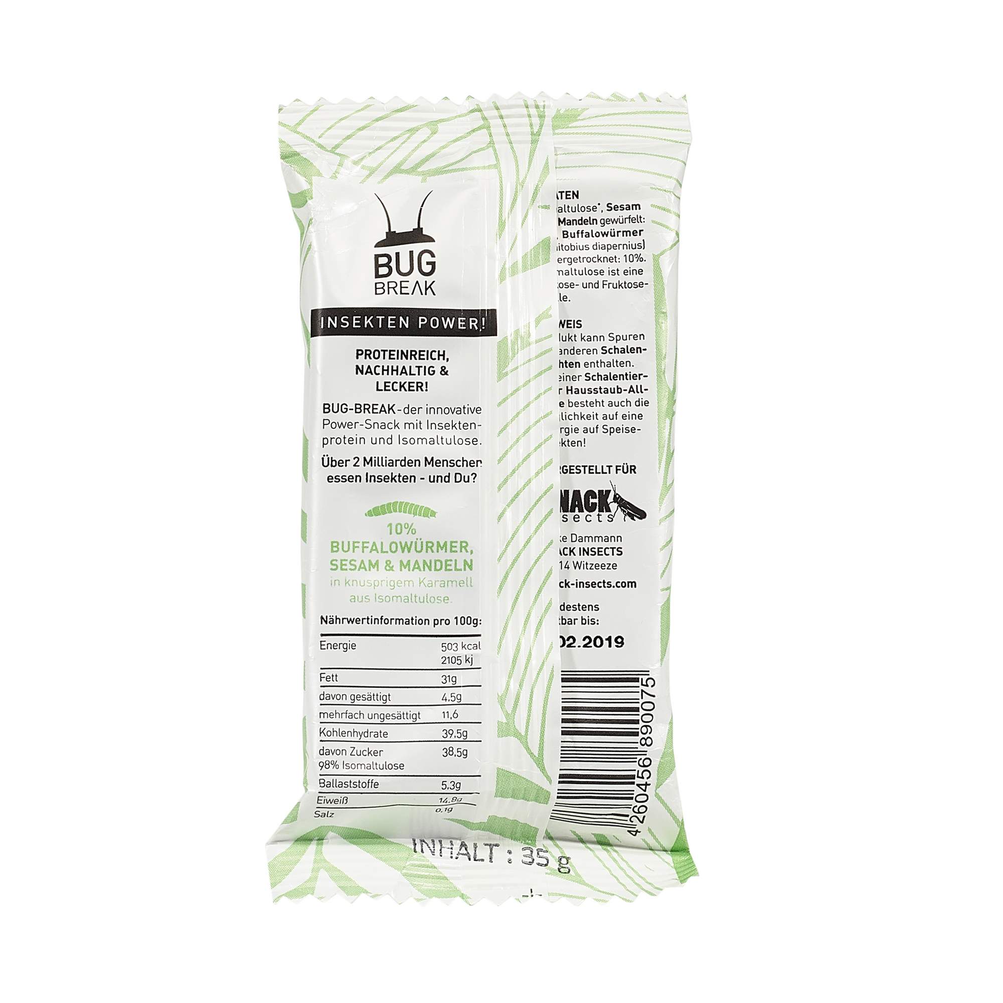Snack-Insects BUG-BREAK 36G - Müsliriegel