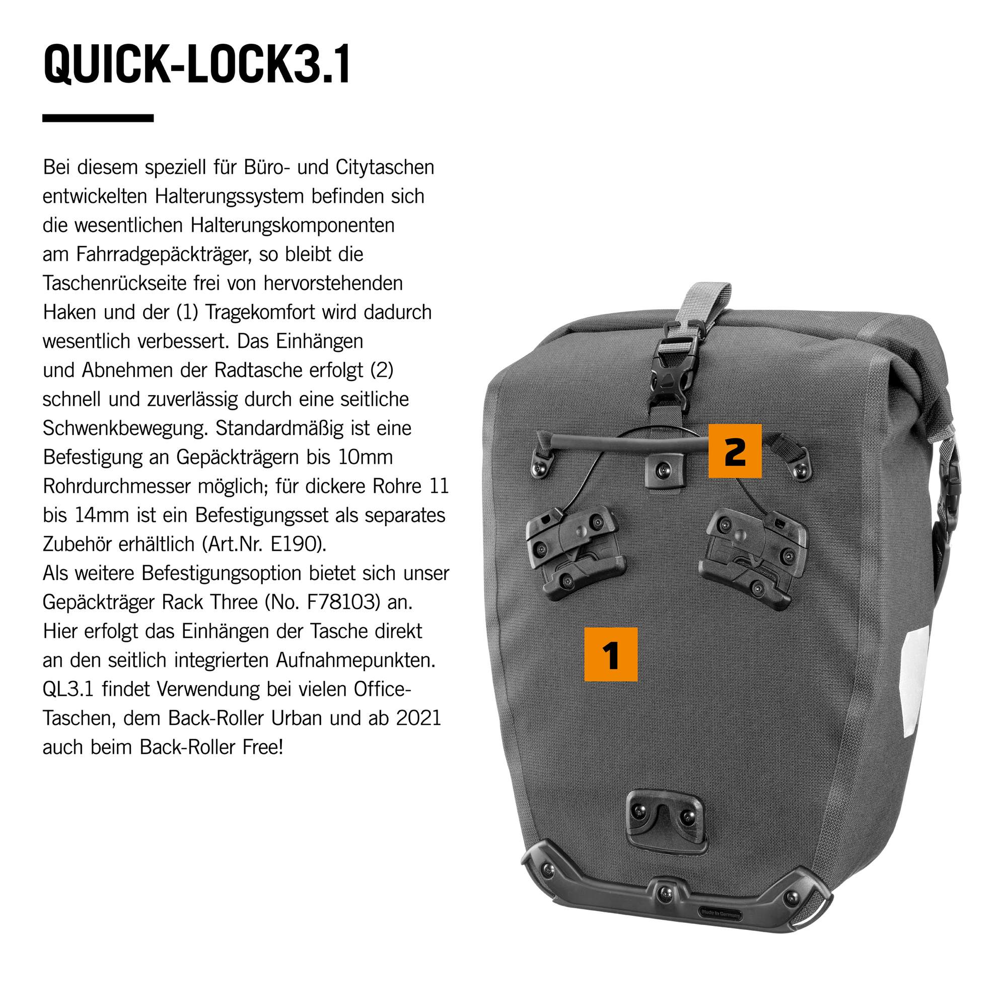 Ortlieb OFFICE-BAG HIGH-VIS QL3.1 - Fahrradtaschen