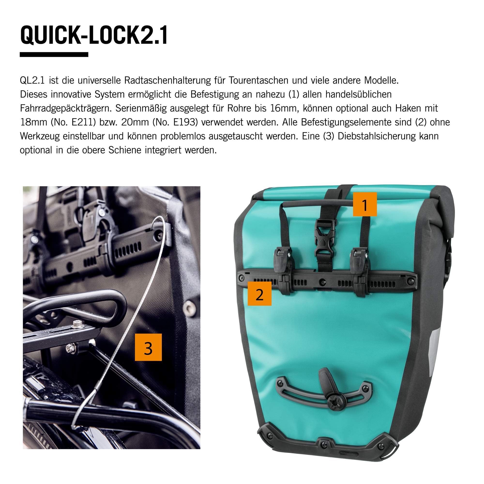 Ortlieb OFFICE-BAG HIGH-VIS QL2.1 - Fahrradtasche