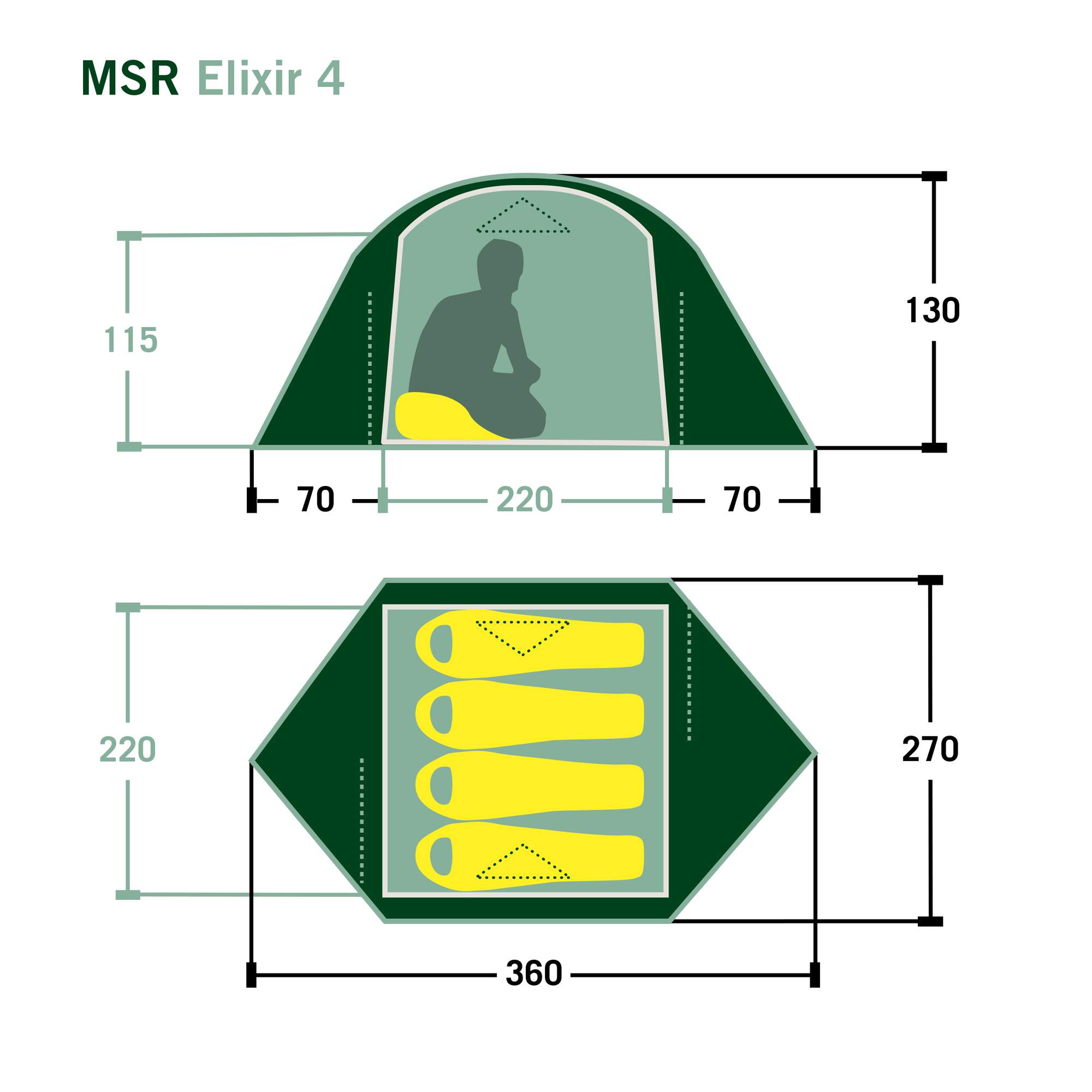 MSR ELIXIR 4 - Kuppelzelt MSR ELIXIR 4 - Kuppelzelt