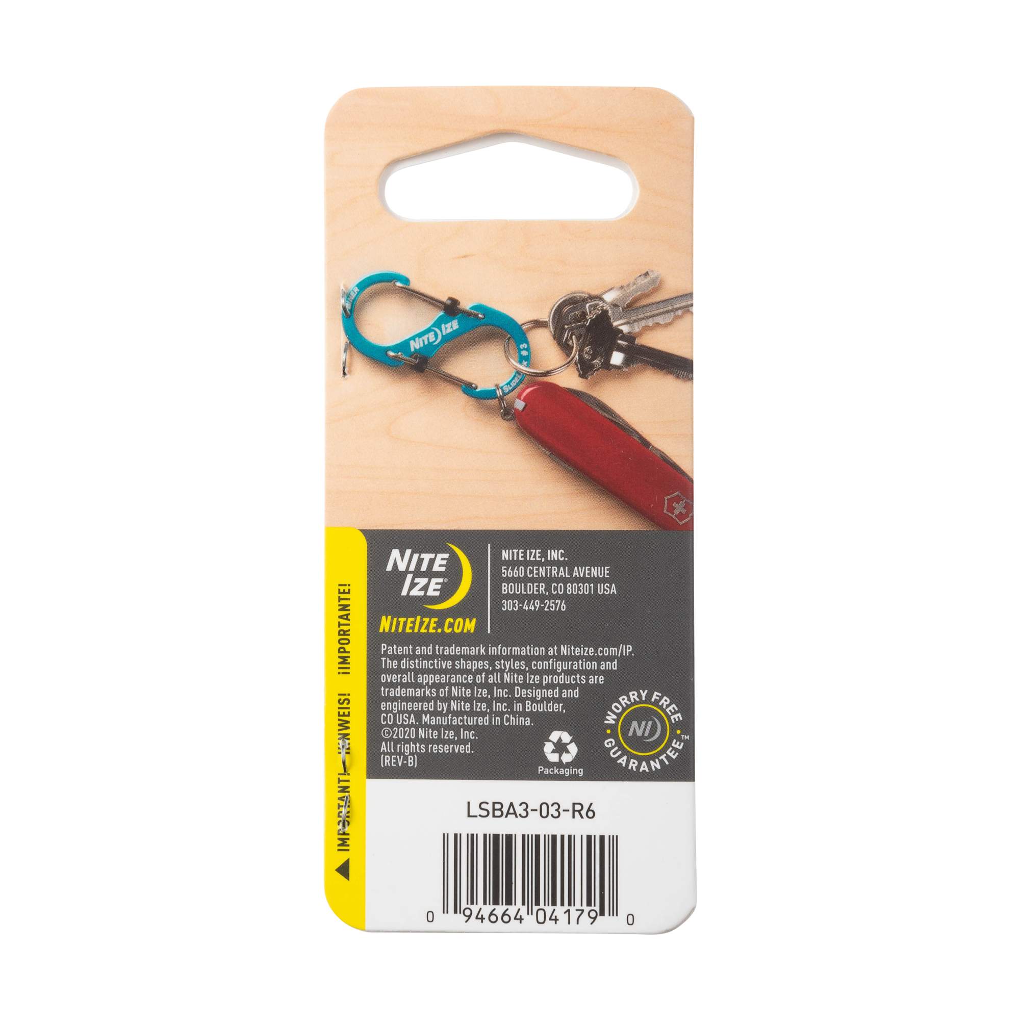 Nite Ize S-BINER SLIDELOCK ALUMINUM - Karabiner