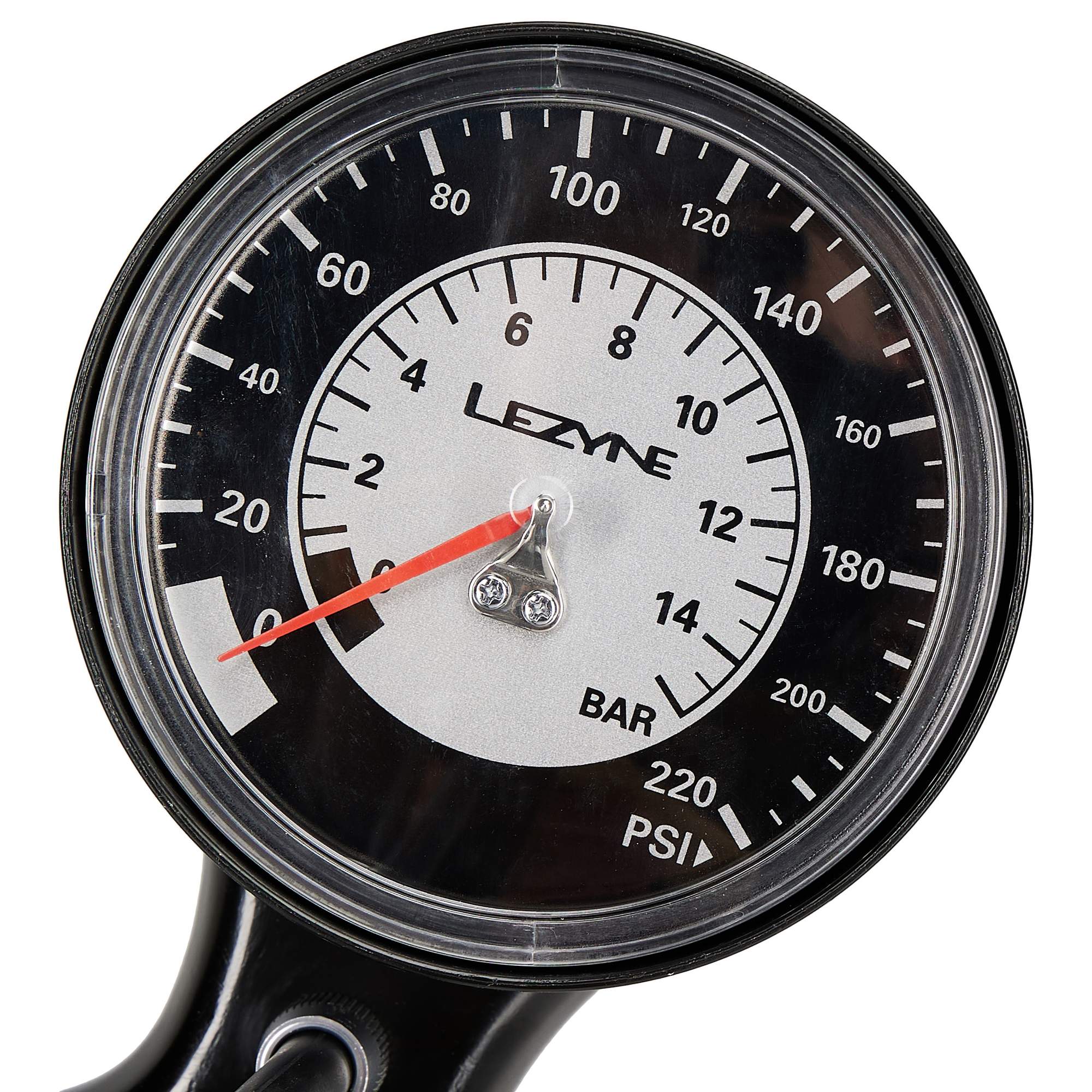 Lezyne STANDLUFTPUMPE STEEL FLOOR DRIVE 220 PSI, 3,5\' MANOMETER - Luftpumpe