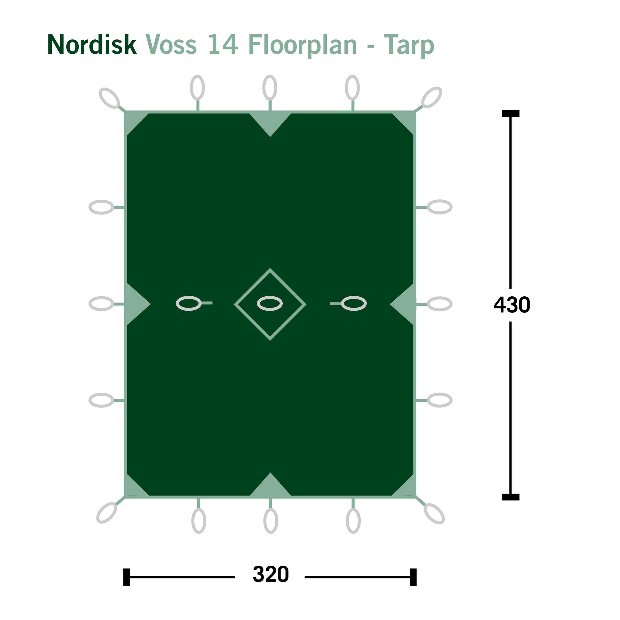 Nordisk VOSS 14 SI TARP - Tarp