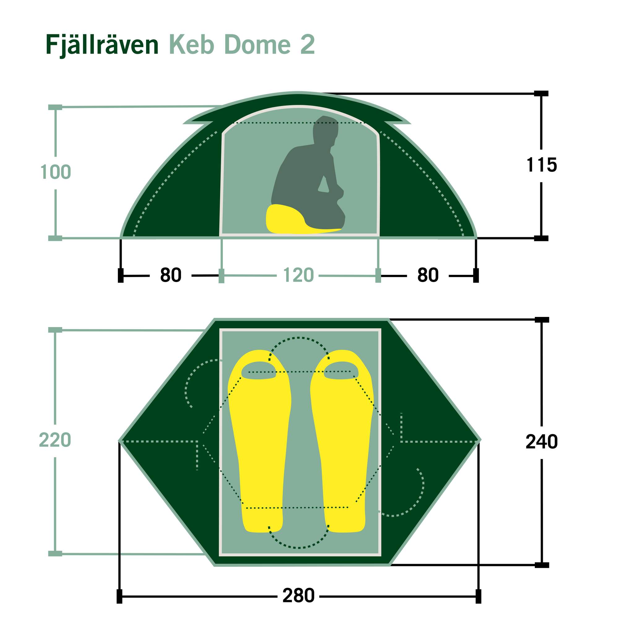 Fjällräven KEB DOME 2 Unisex - Kuppelzelt