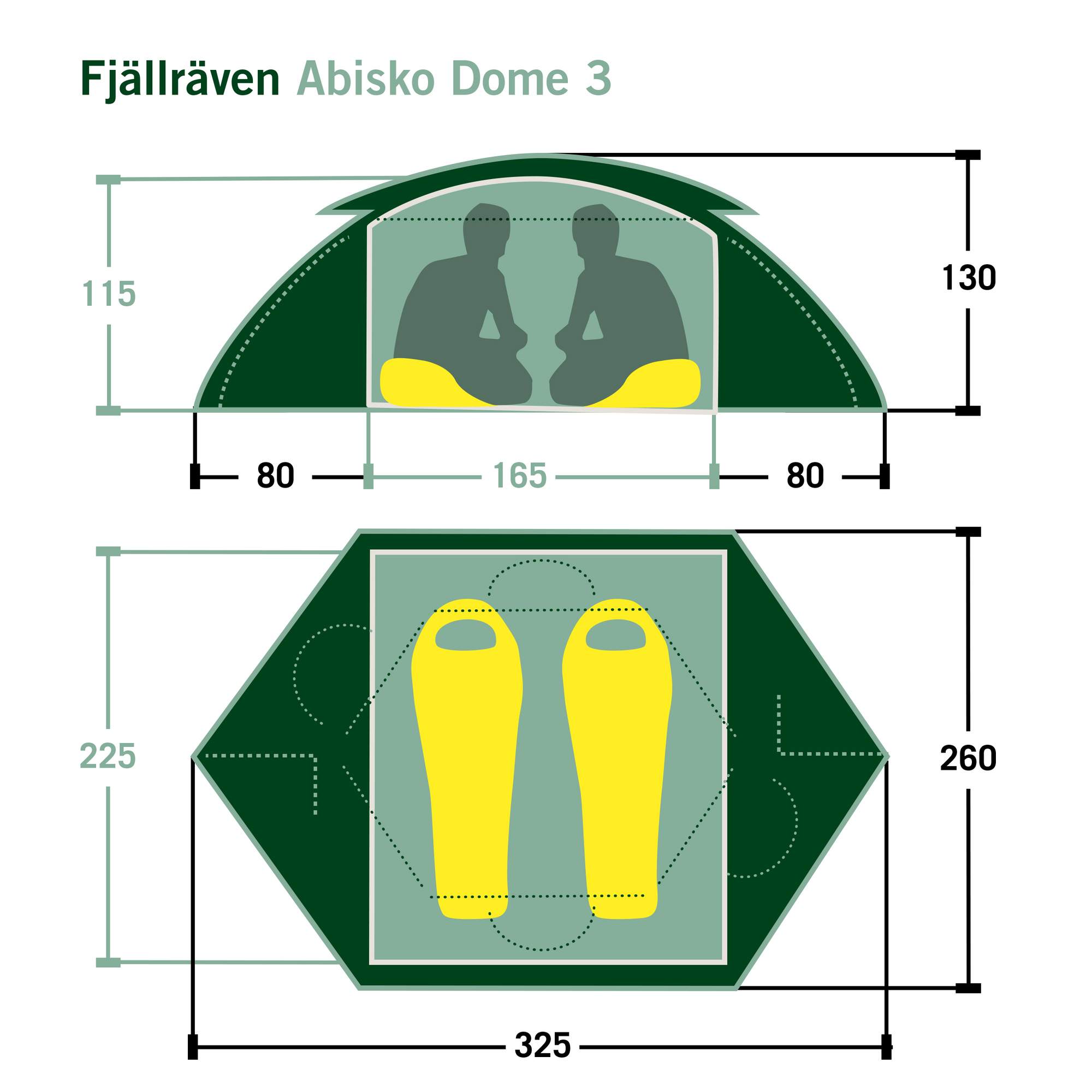 Fjällräven ABISKO DOME 3 Unisex - Kuppelzelt