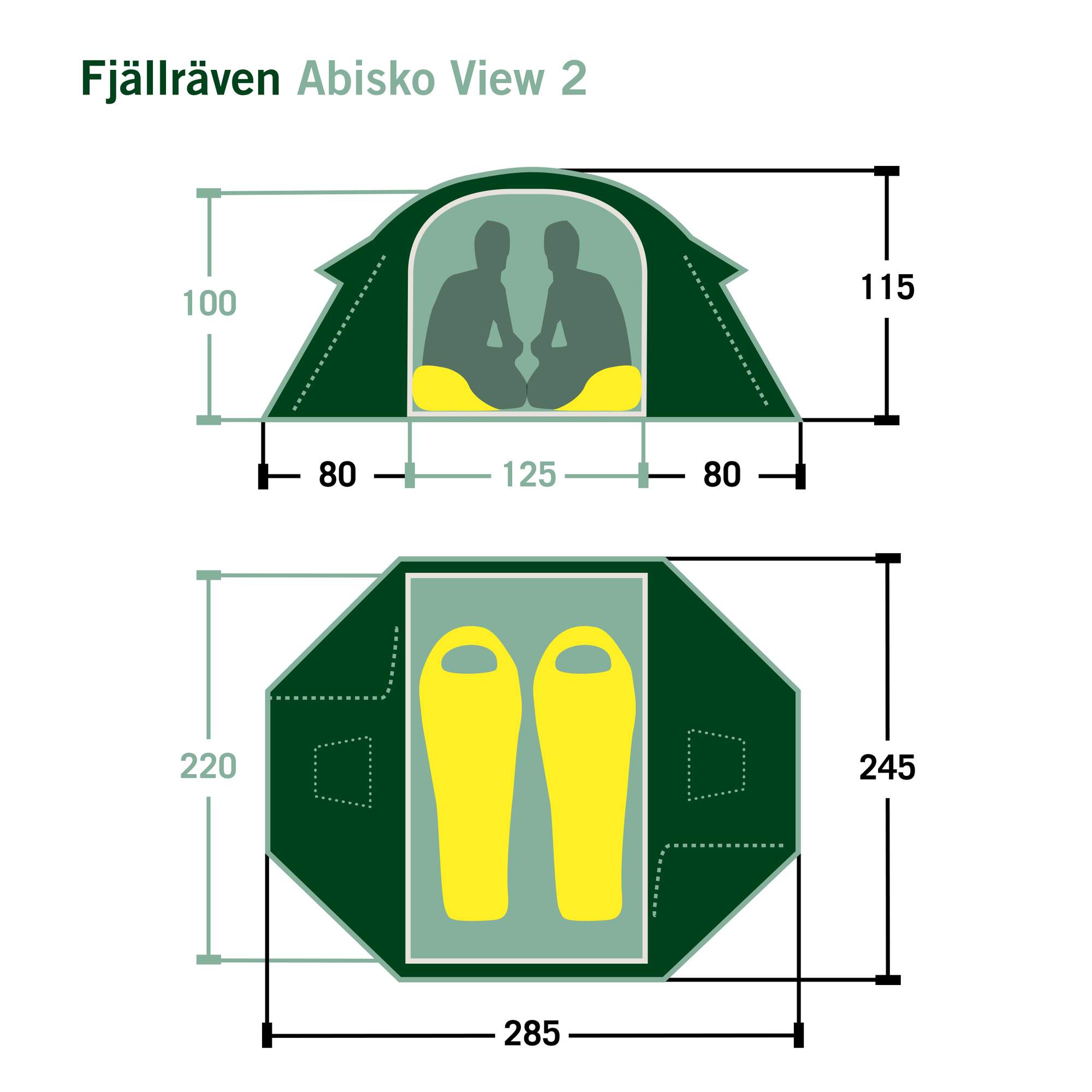 Fjällräven ABISKO VIEW 2 - Kuppelzelt