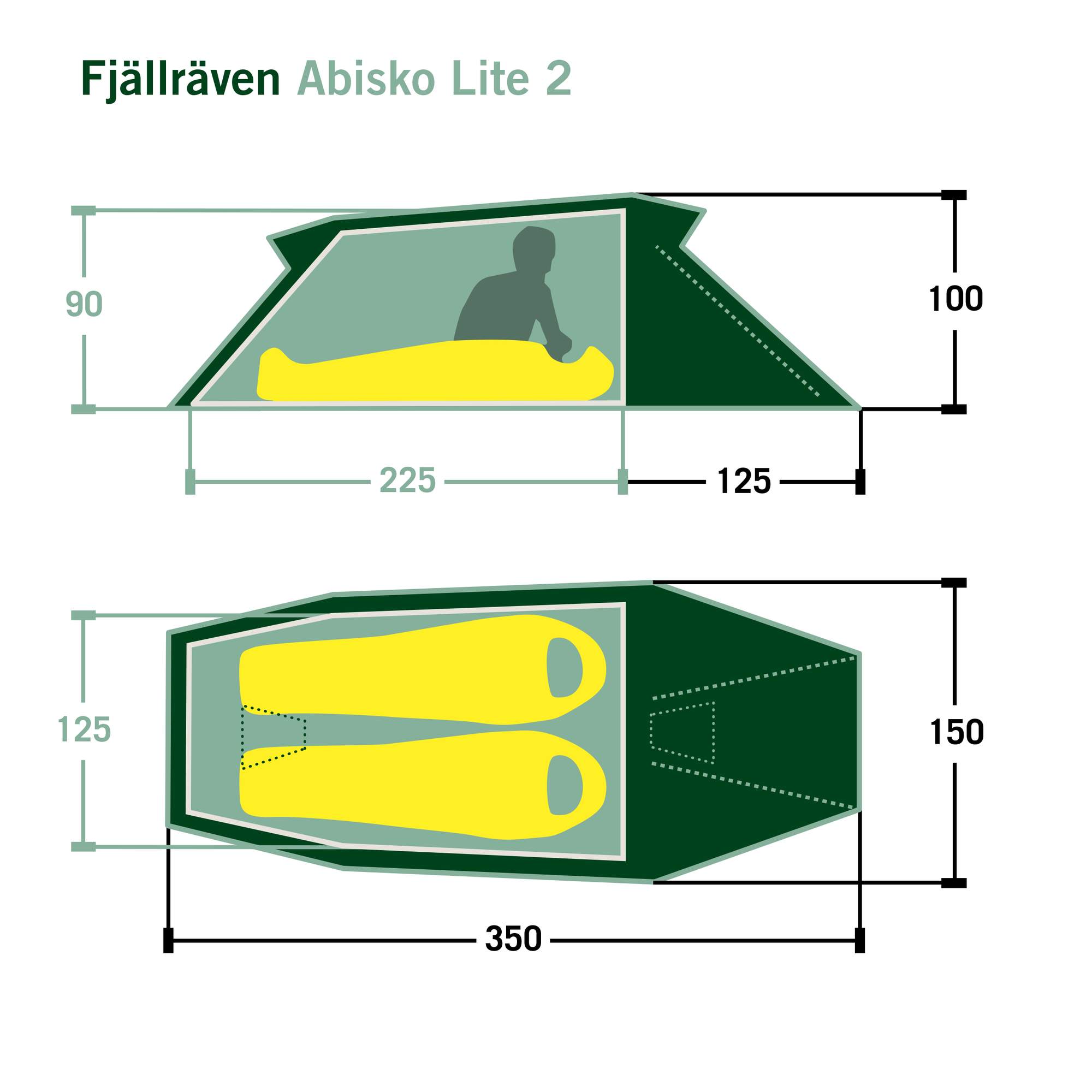 Fjällräven ABISKO LITE 2 Unisex - Tunnelzelt