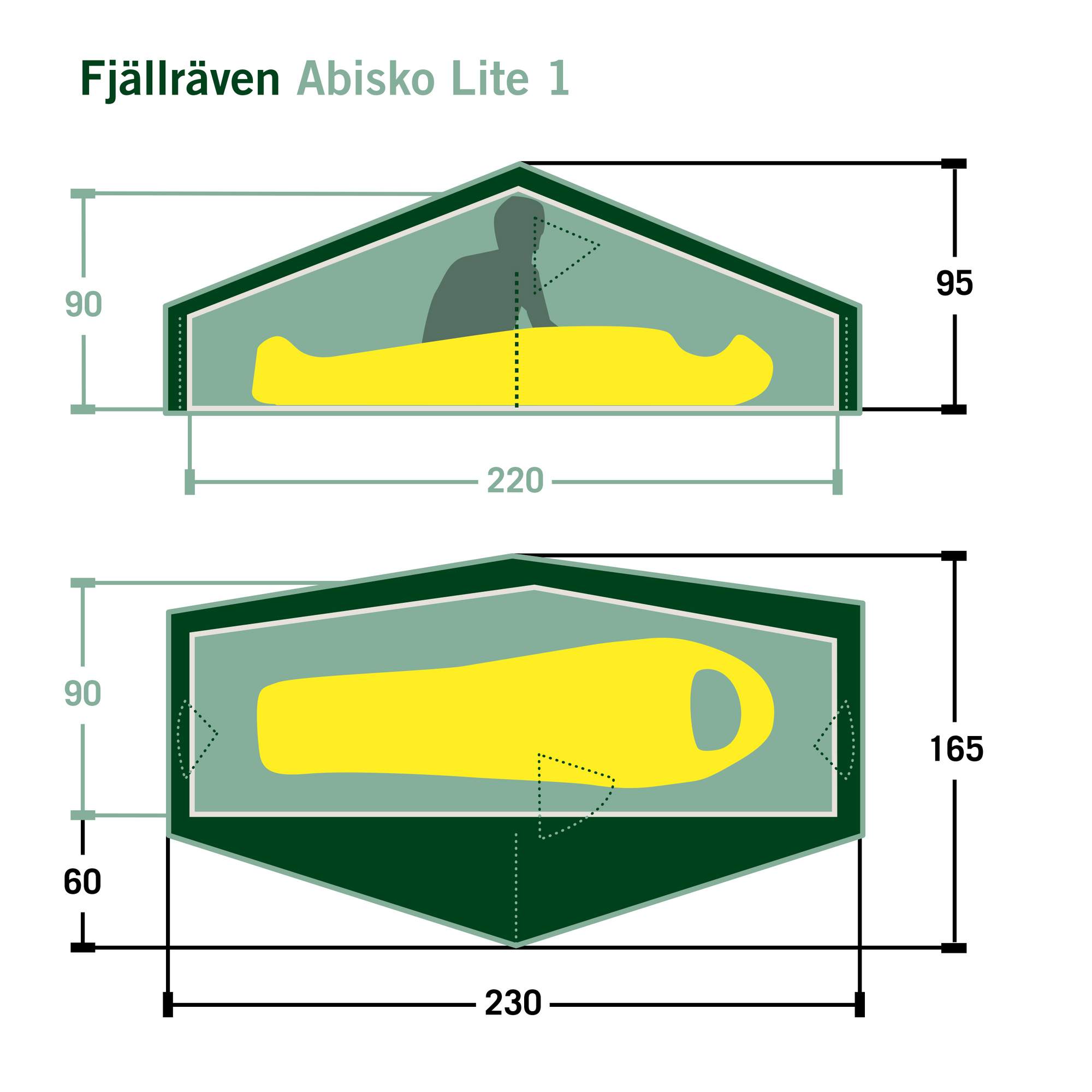 Fjällräven ABISKO LITE 1 Unisex - Tunnelzelt