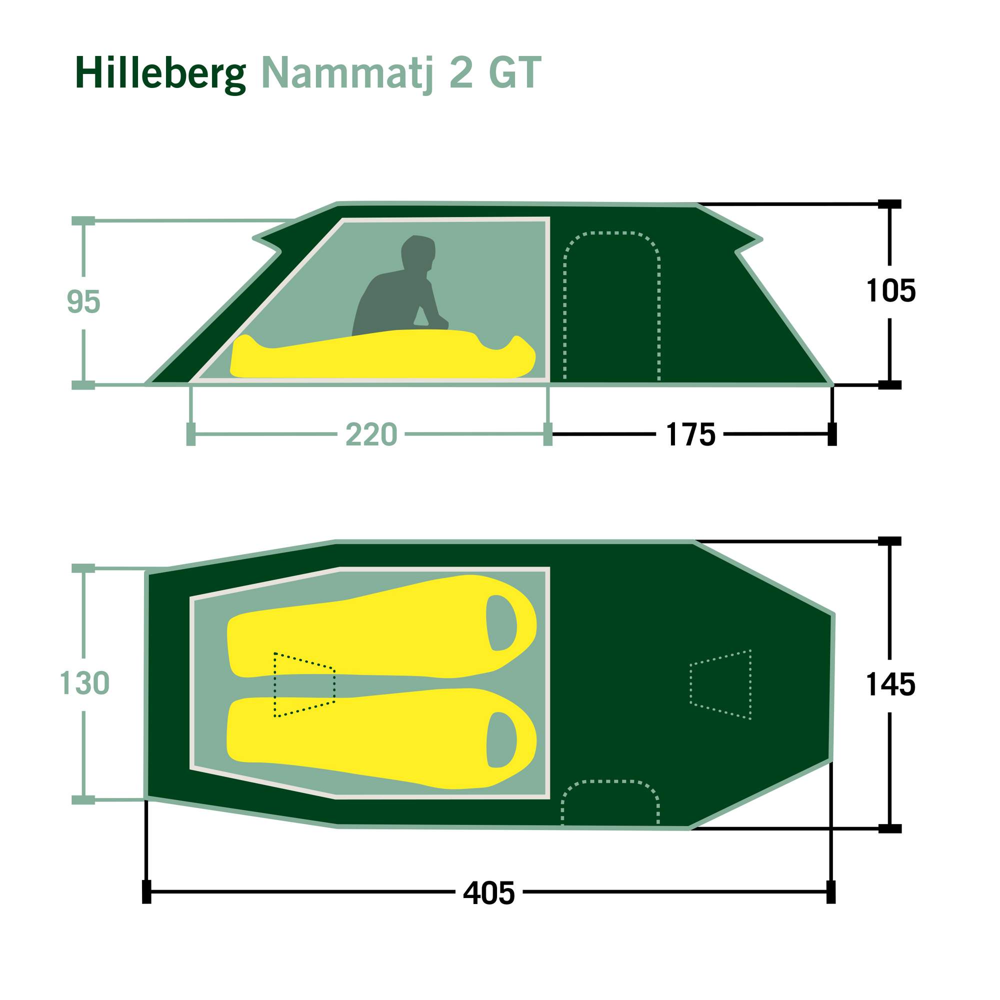 Hilleberg NAMMATJ 2 GT - Tunnelzelt Hilleberg NAMMATJ 2 GT - Tunnelzelt