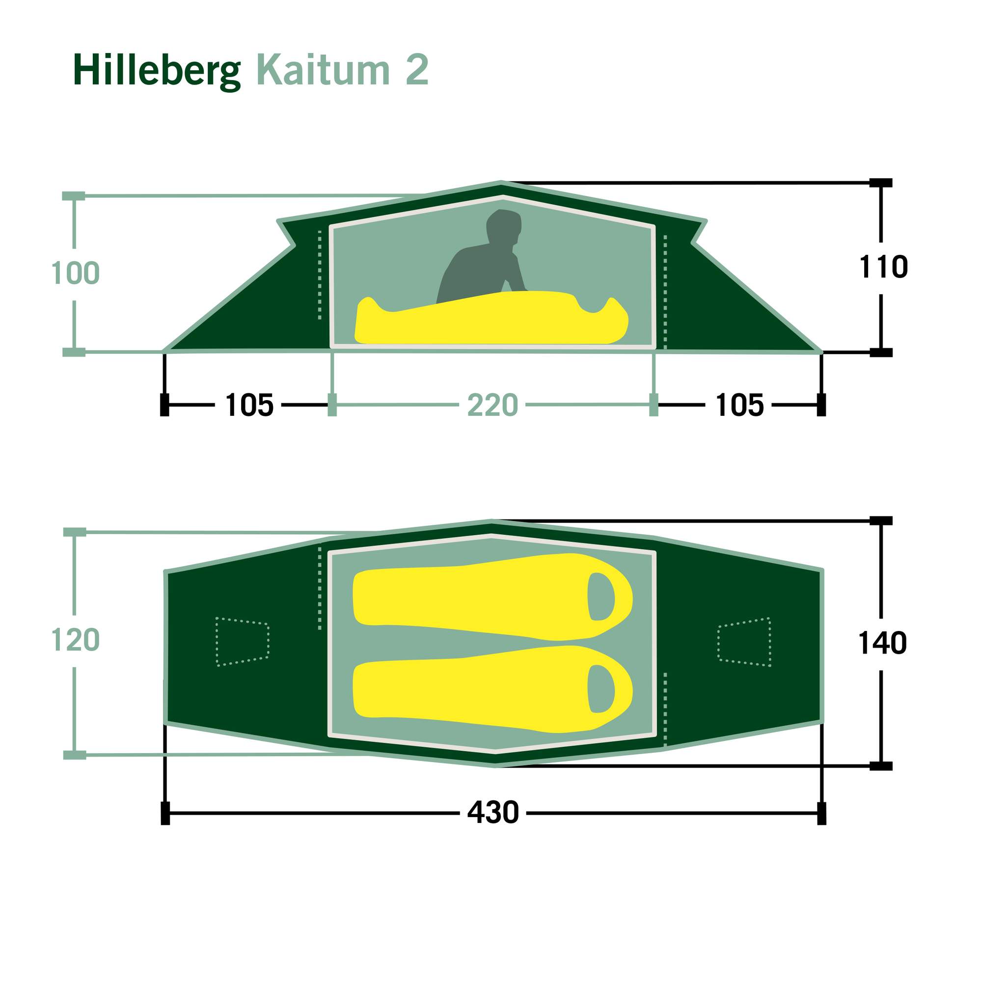 Hilleberg KAITUM 2 - Tunnelzelt