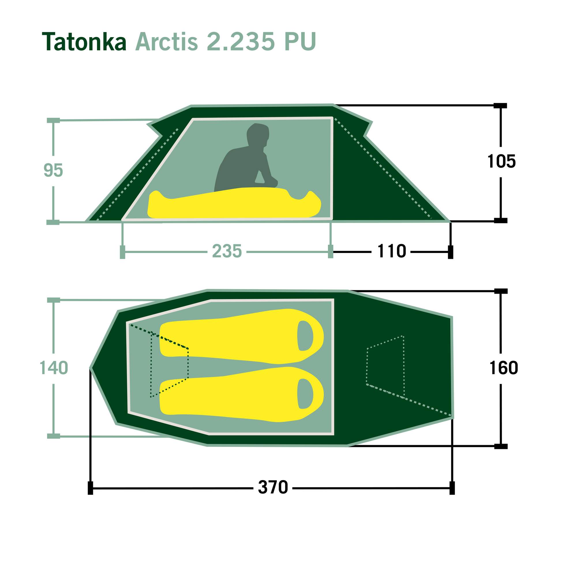 Tatonka ARCTIS 2.235 PU - Tunnelzelt