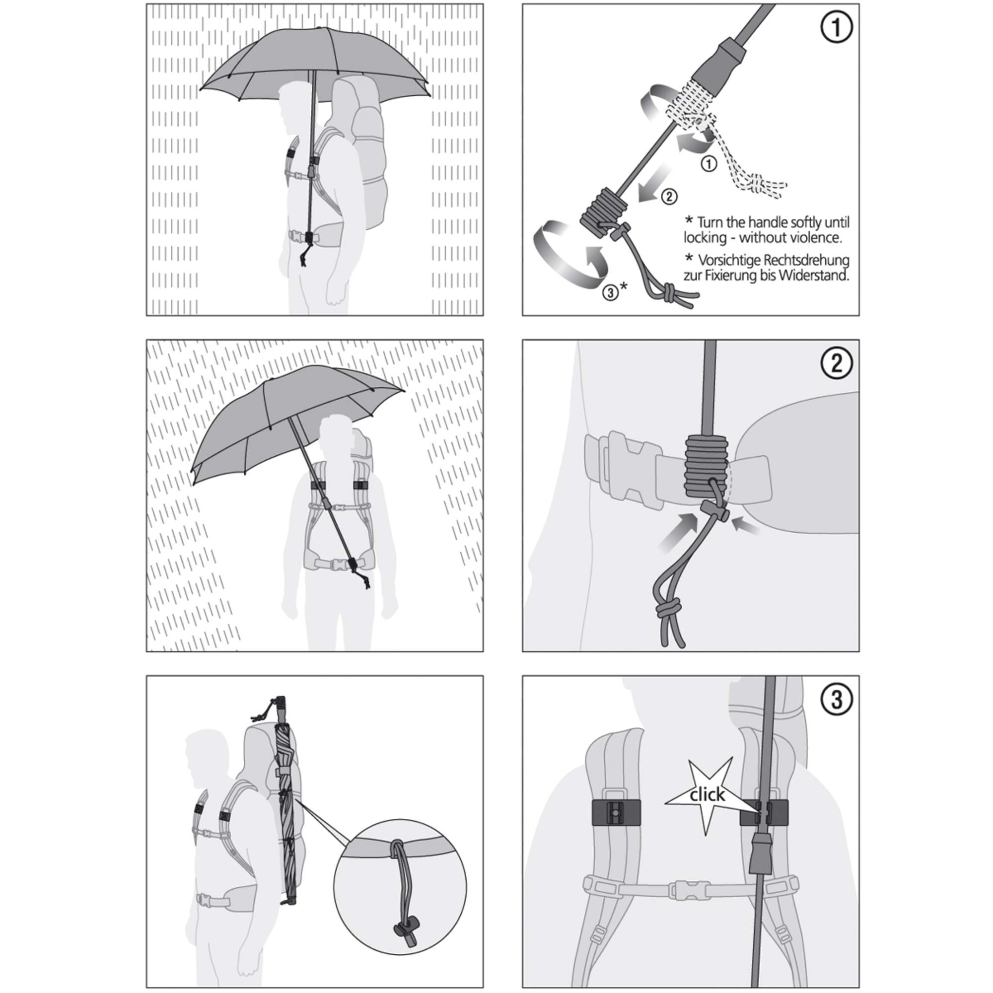 Euroschirm SWING HANDSFREE - Regenschirm Euroschirm SWING HANDSFREE - Regenschirm
