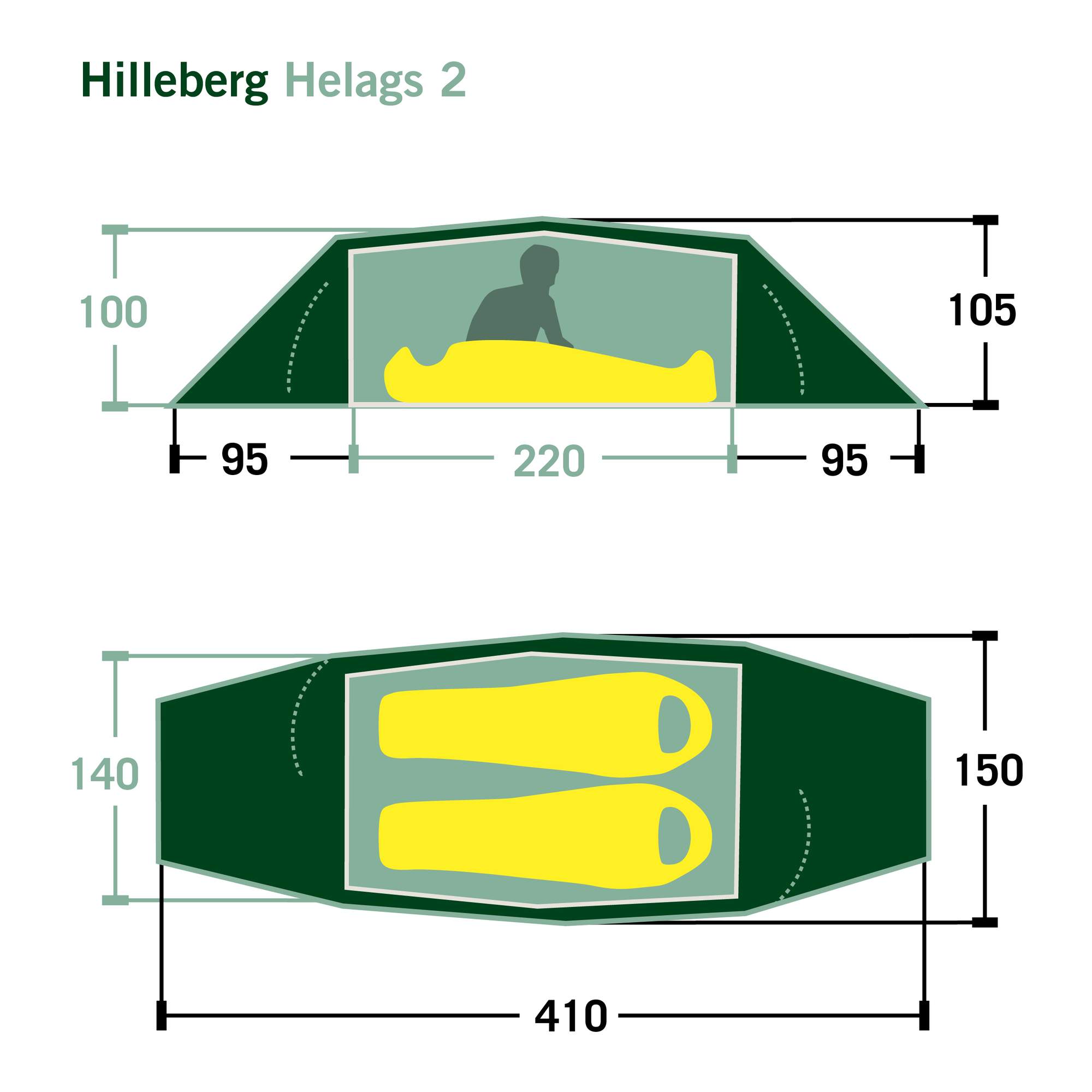Hilleberg HELAGS 2 - Tunnelzelt