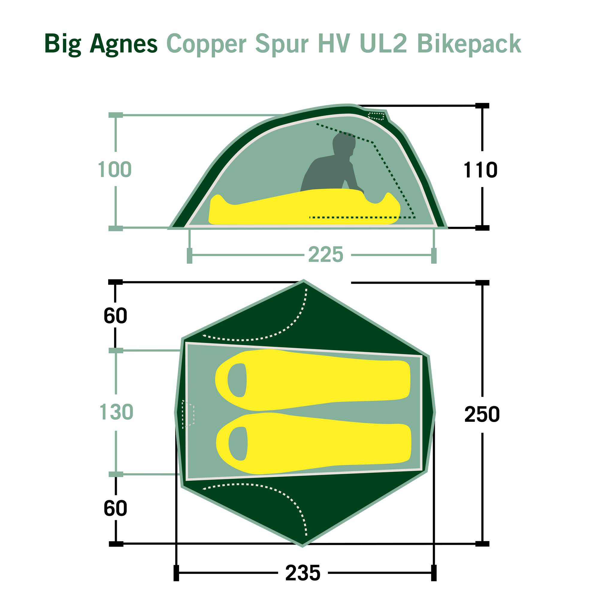 Big Agnes COPPER SPUR HV UL2 BIKEPACK - Kuppelzelt