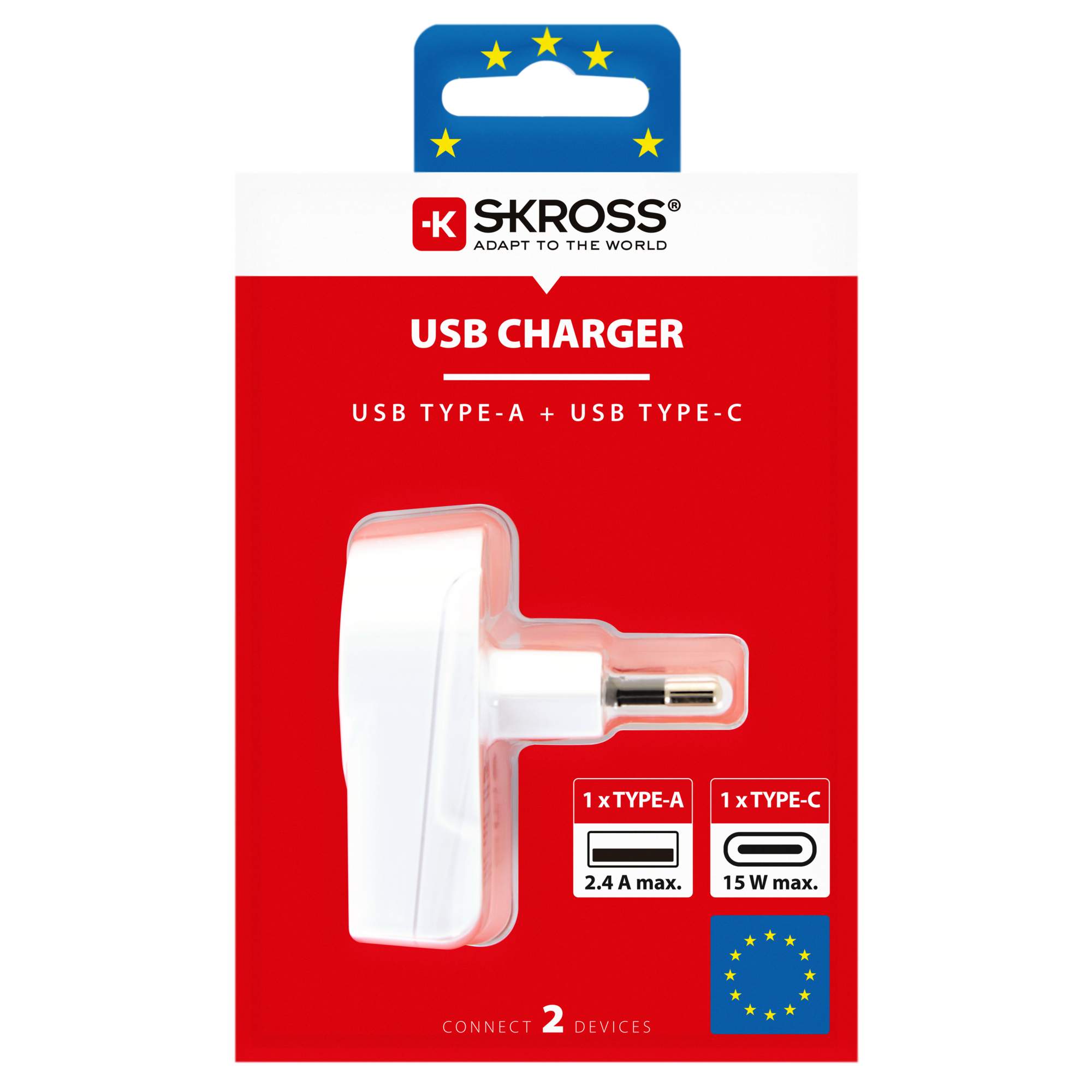 SKROSS EURO USB CHARGER A/C - Reisestecker
