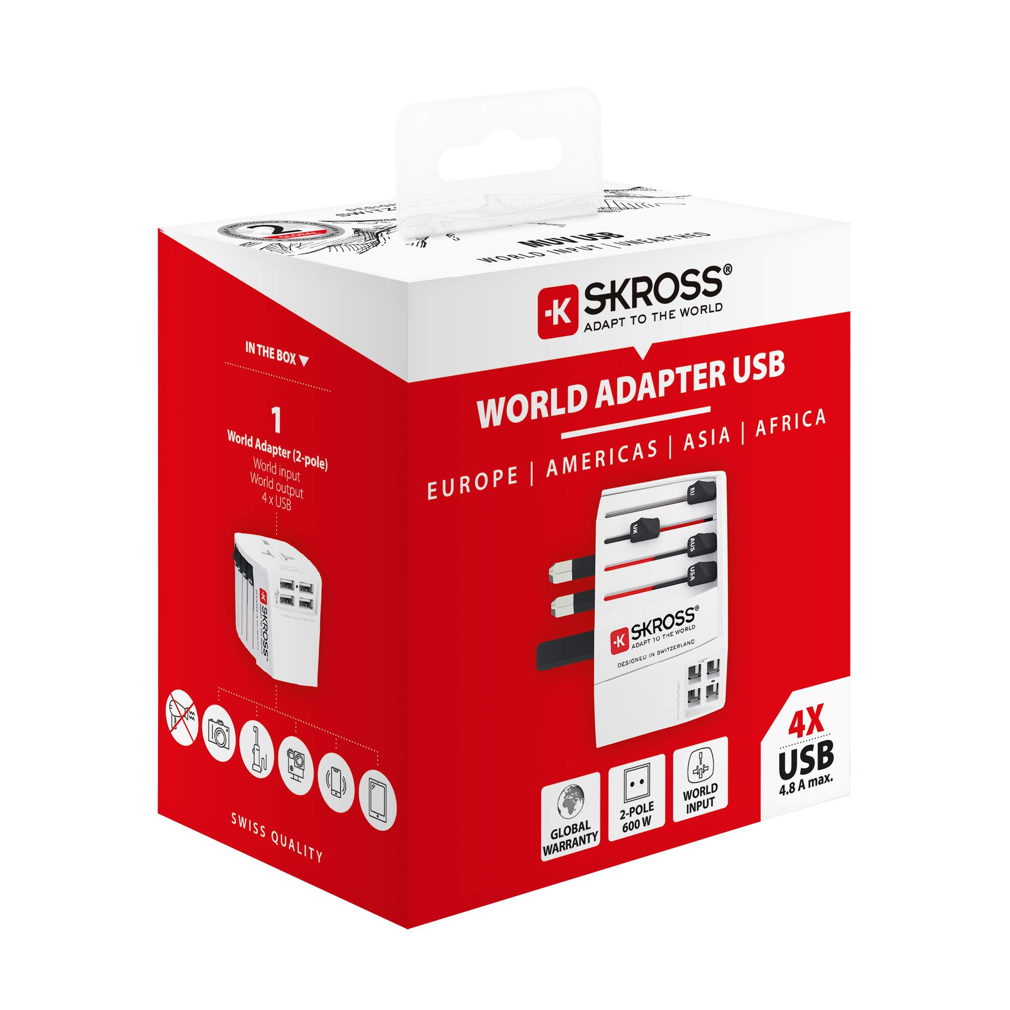 SKROSS MUV USB (4XA) - Reisestecker