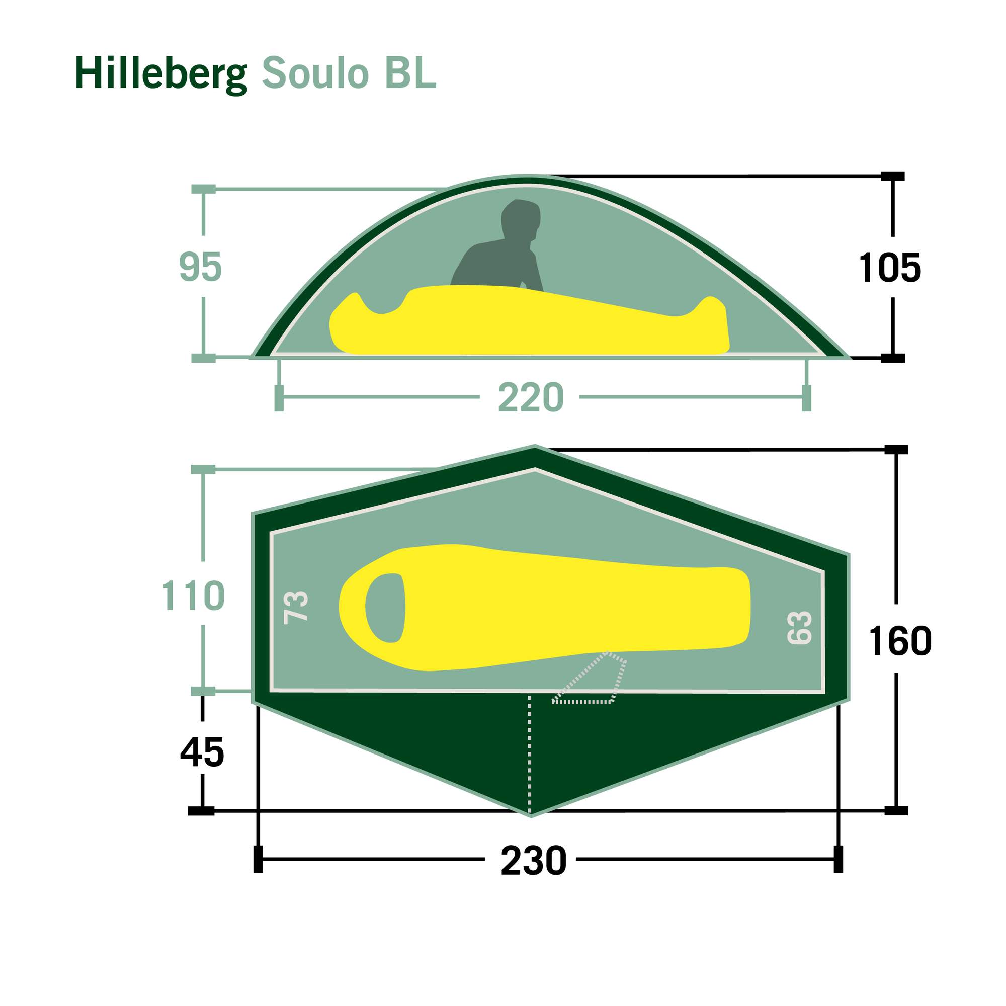 Hilleberg SOULO BL - Einpersonenzelt