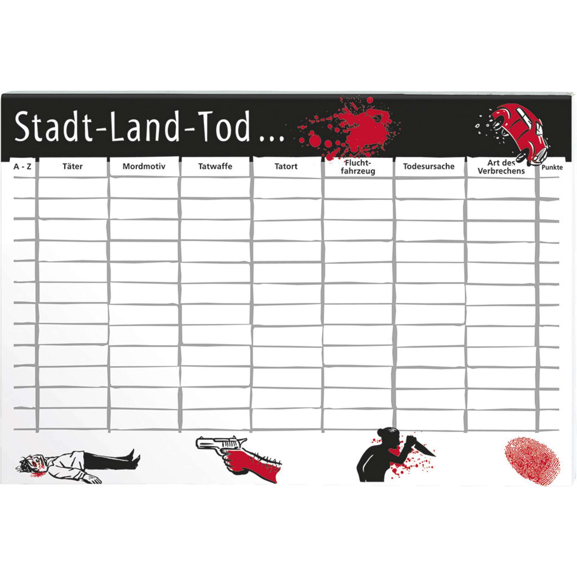 Moses Verlag BLACK STORIES - STADT LAND TOD - Reisespiel