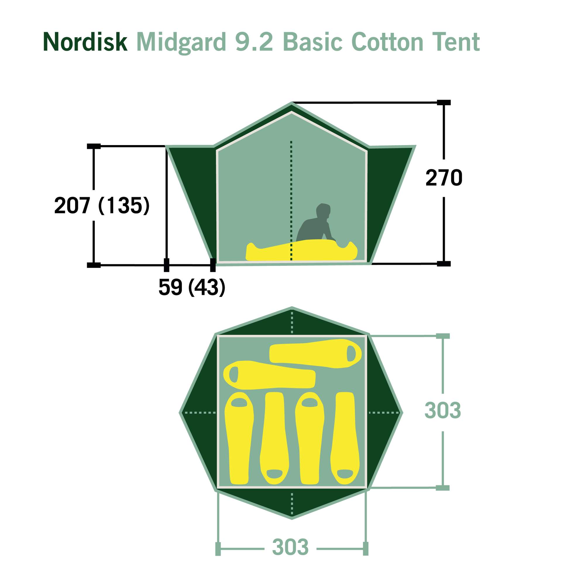 Nordisk MIDGARD 9.2 TECHNICAL COTTON TENT - Tipi Nordisk MIDGARD 9.2 TECHNICAL COTTON TENT - Tipi