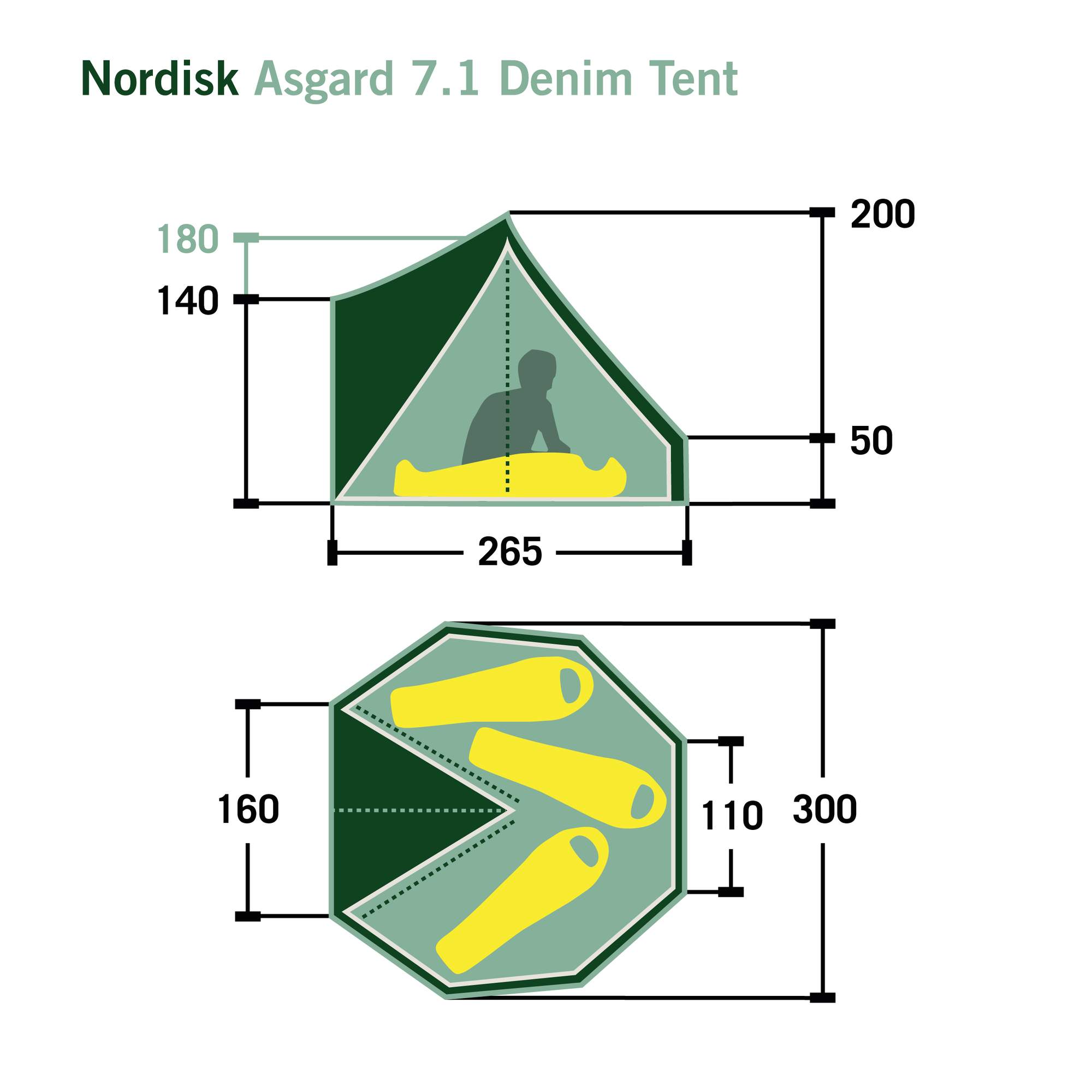 Nordisk ASGARD 7.1 DENIM TENT - Gruppenzelt