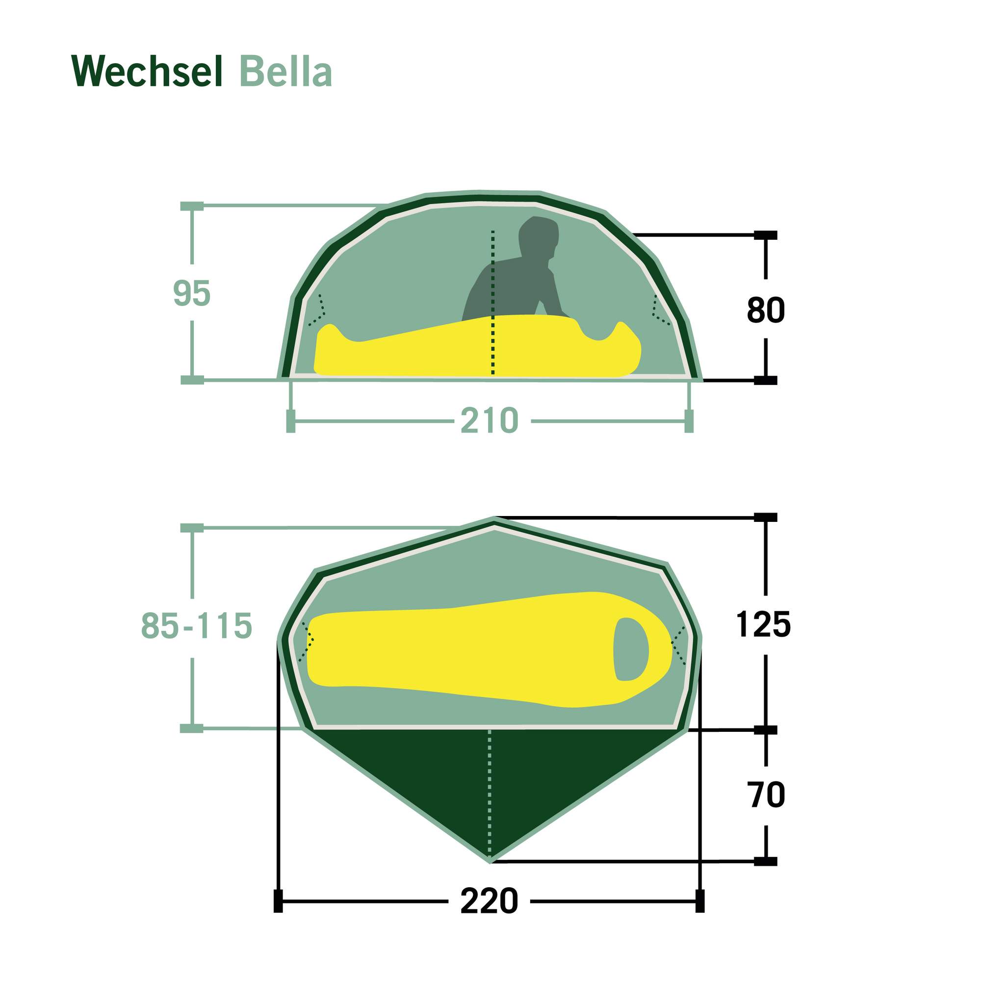 Wechsel BELLA - Einpersonenzelt Wechsel BELLA - Einpersonenzelt