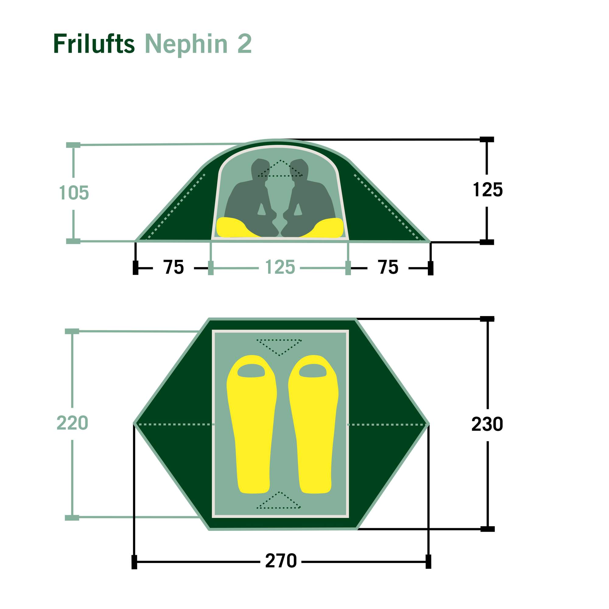 FRILUFTS NEPHIN 2 - Kuppelzelt
