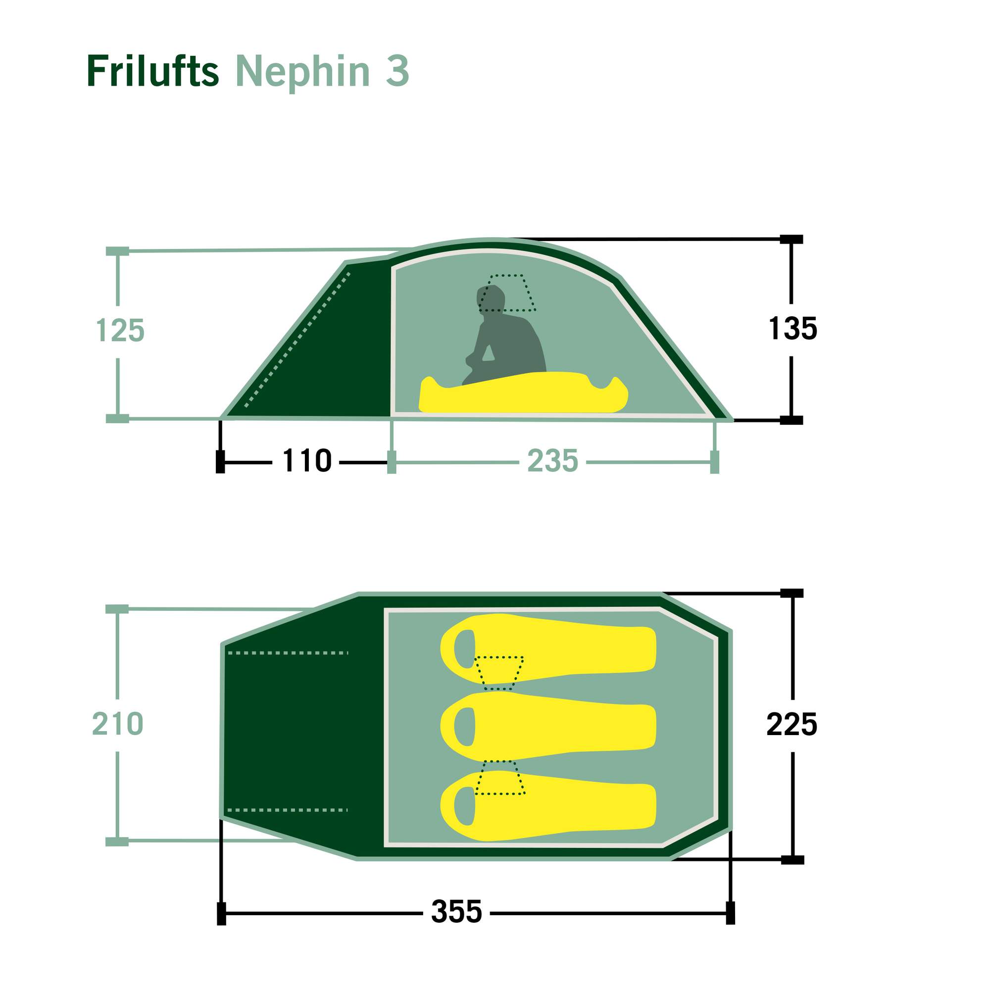 FRILUFTS NEPHIN 3 - Kuppelzelt