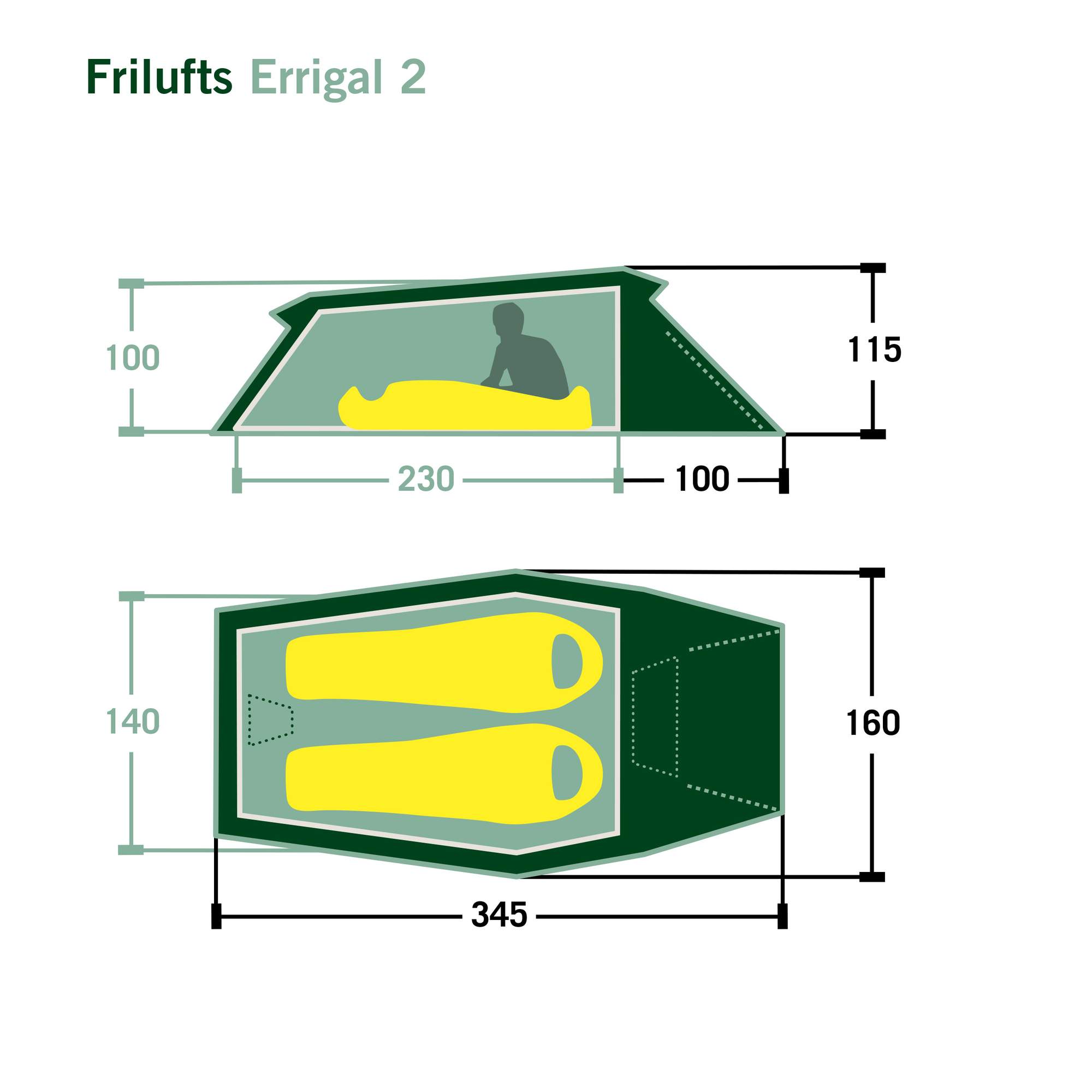 FRILUFTS ERRIGAL 2 - Tunnelzelt FRILUFTS ERRIGAL 2 - Tunnelzelt