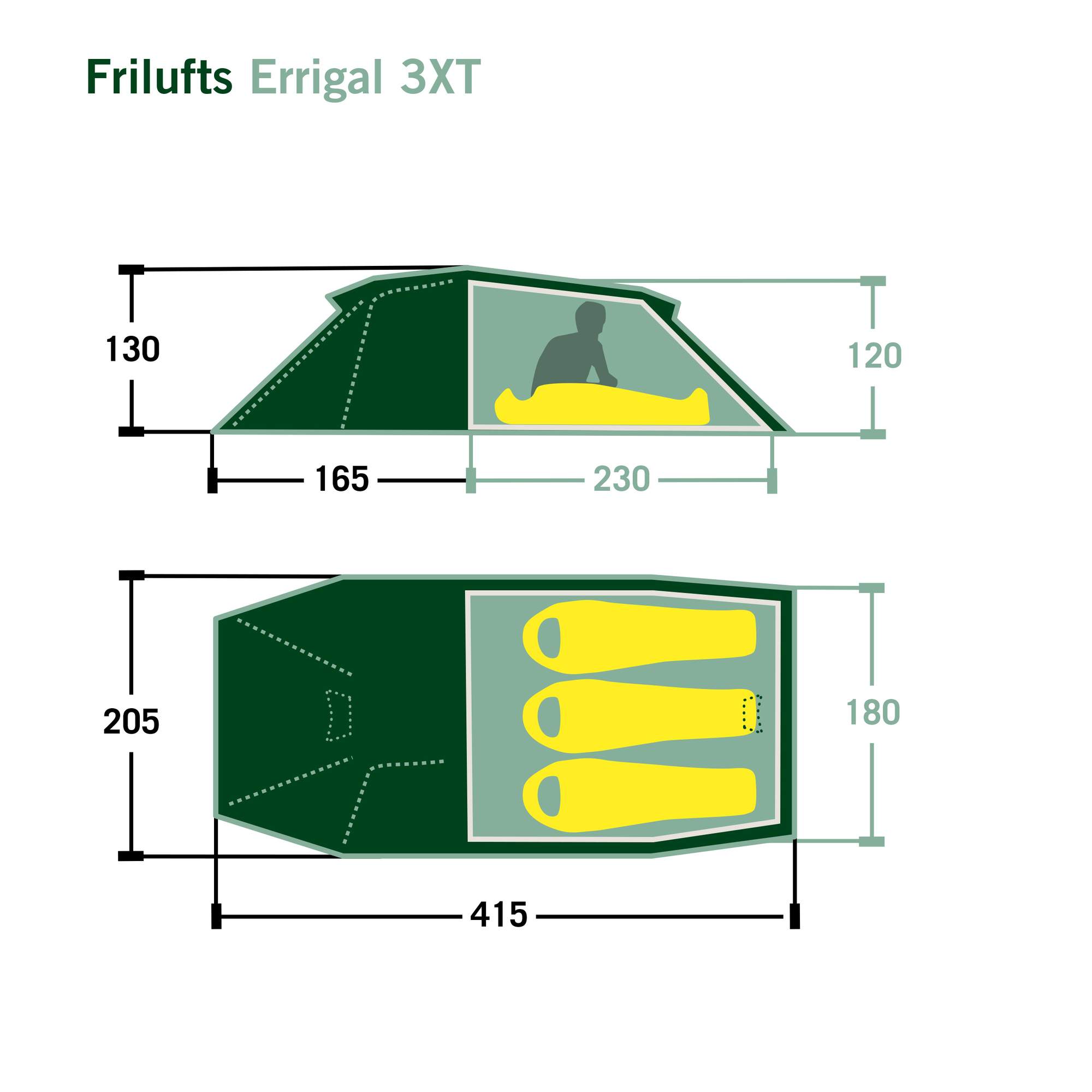 FRILUFTS ERRIGAL 3 XT - Tunnelzelt