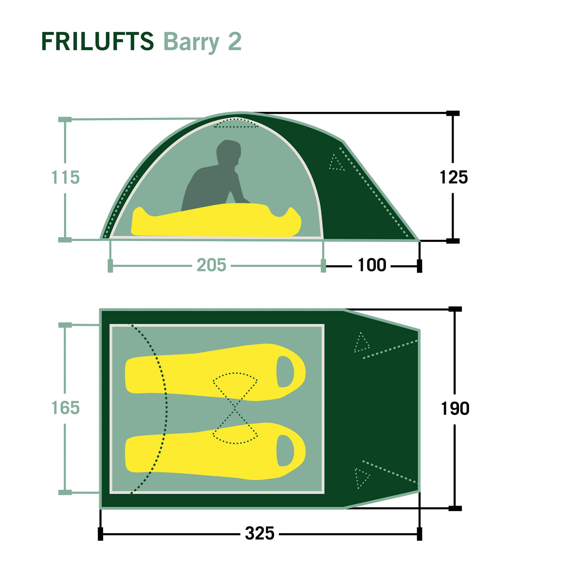 FRILUFTS BARRY 2 - Kuppelzelt FRILUFTS BARRY 2 - Kuppelzelt