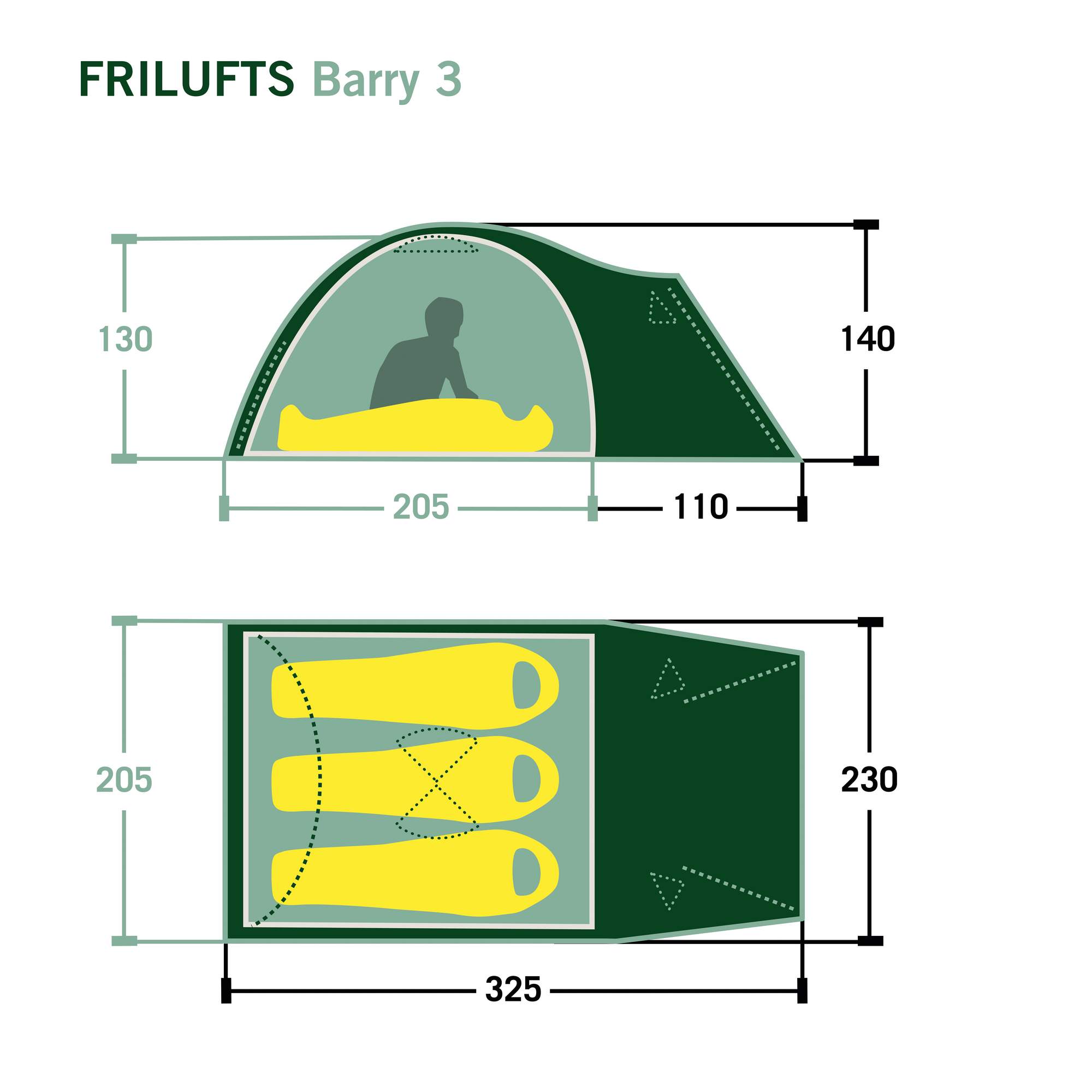 FRILUFTS BARRY 3 - Kuppelzelt