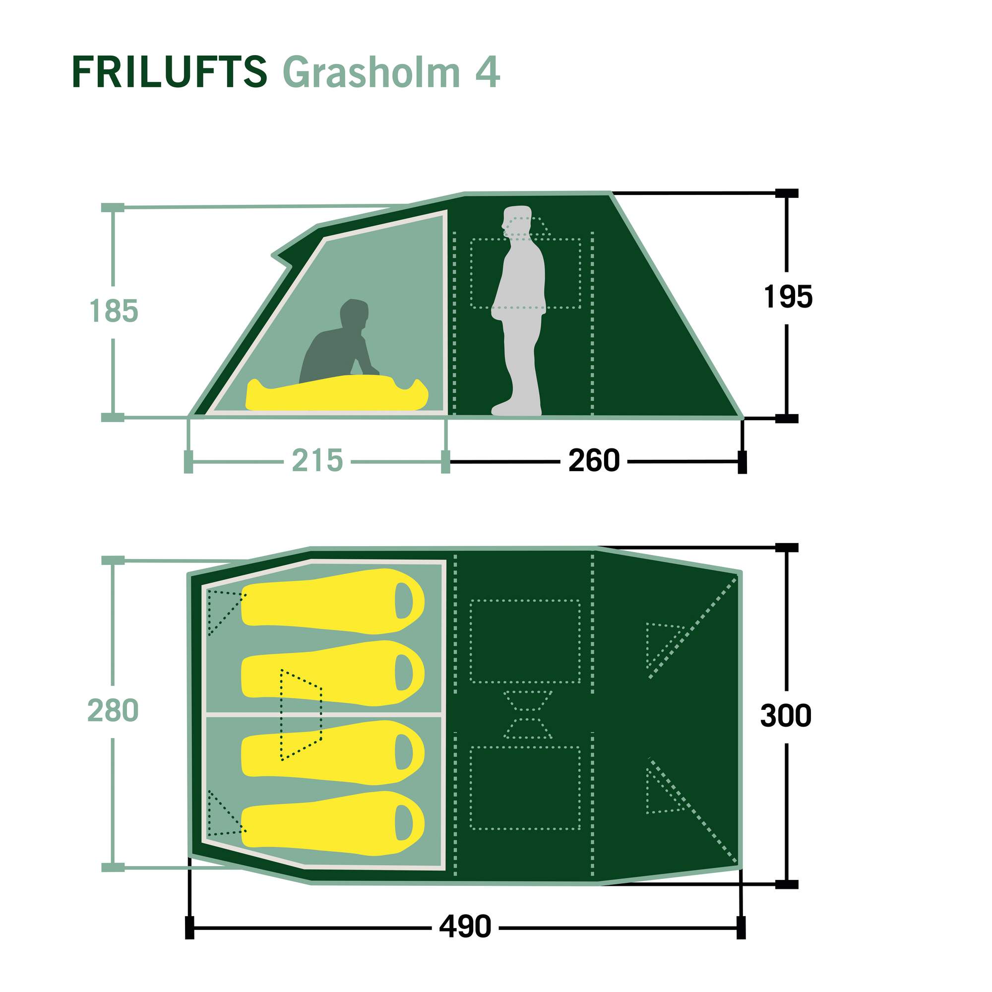 FRILUFTS GRASSHOLM 4 - Familienzelt