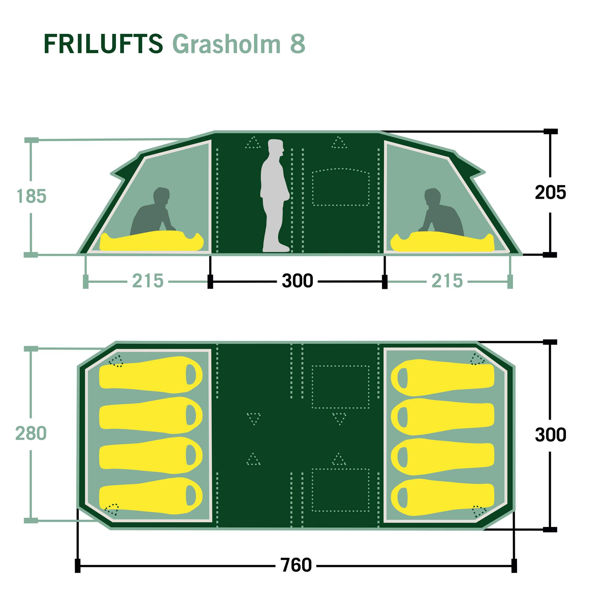 FRILUFTS GRASSHOLM 8 - Familienzelt