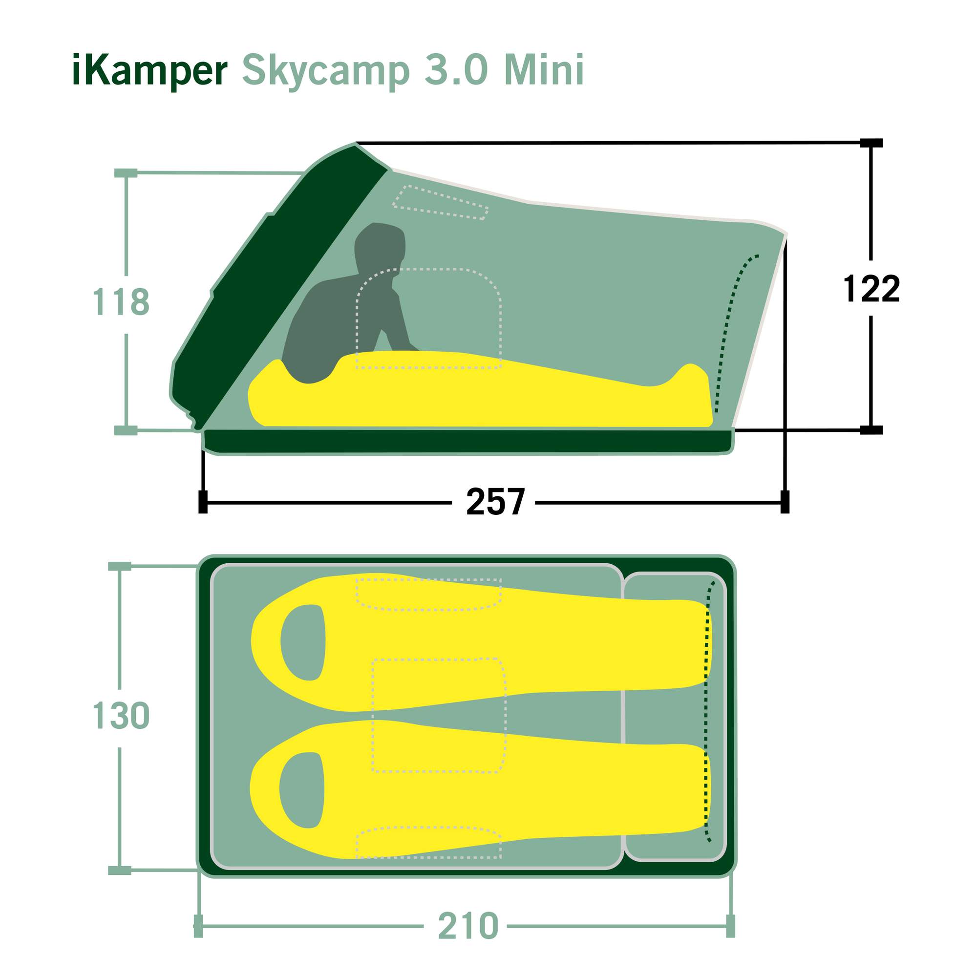 iKamper SKYCAMP 3.0 MINI ROCKY BLACK - Dachzelt