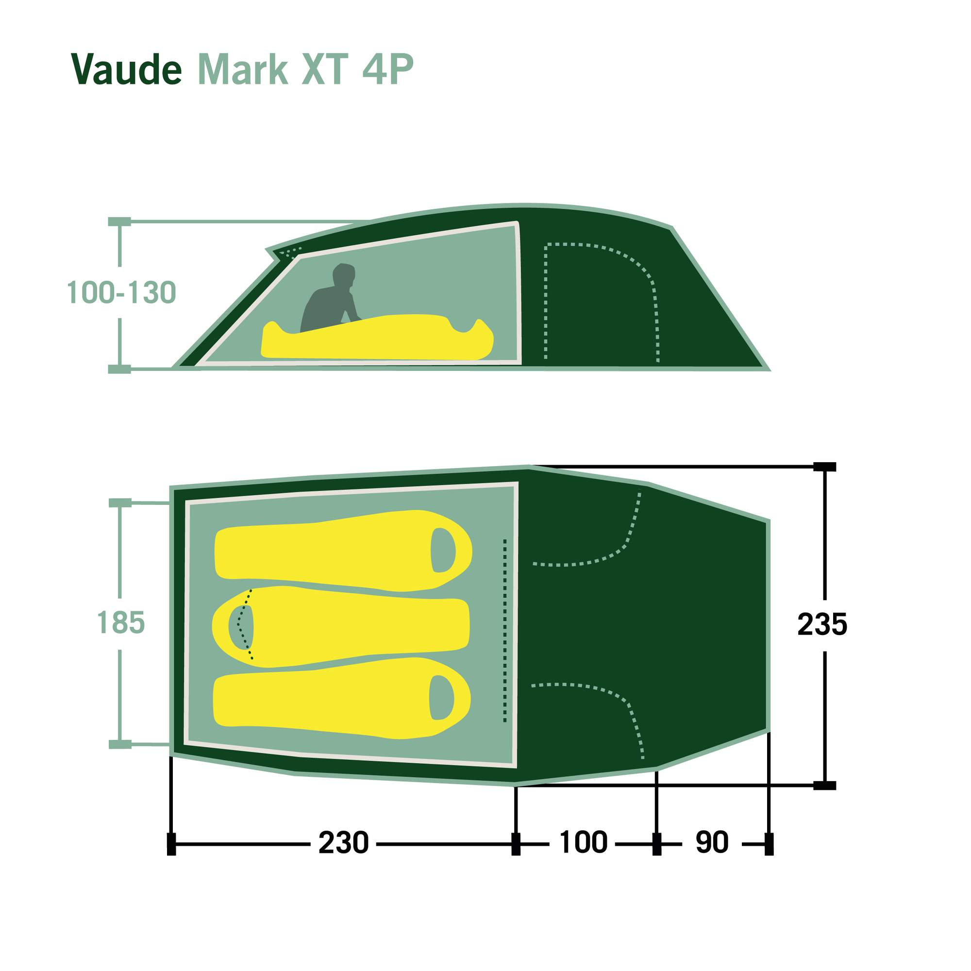 Vaude MARK XT 4P - Tunnelzelt