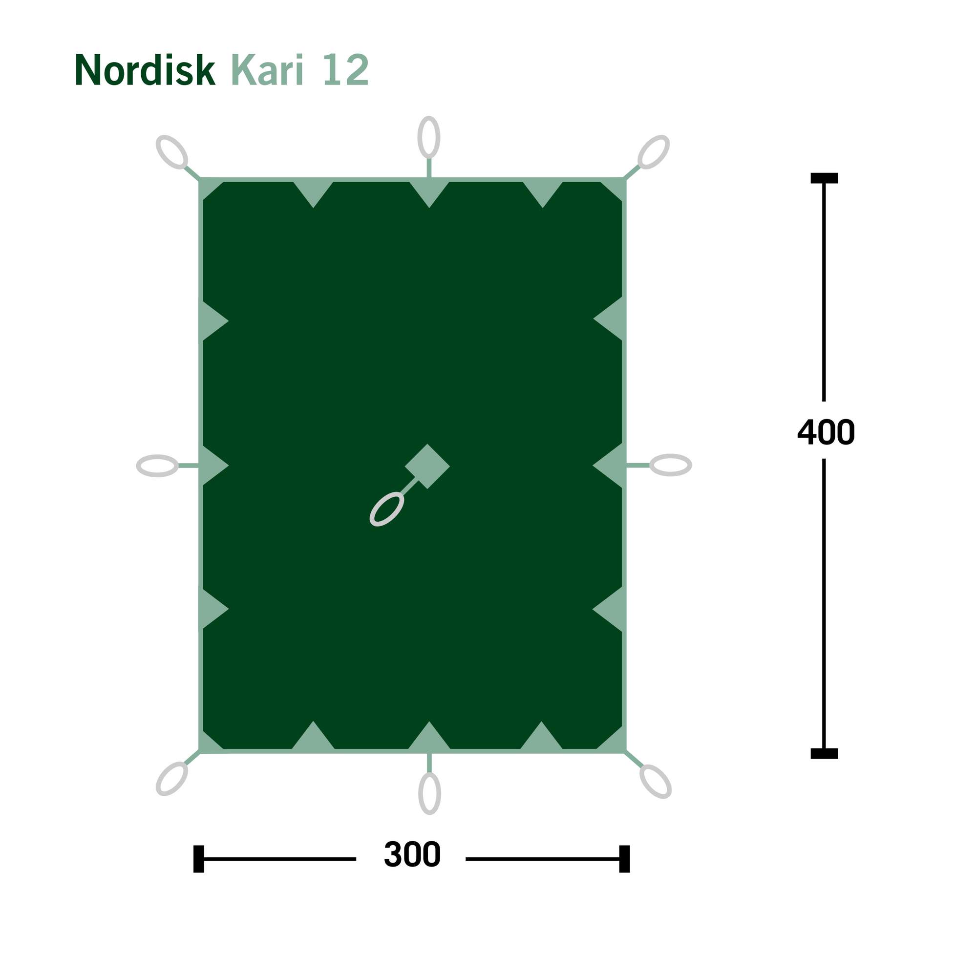 Nordisk KARI 12 TECHNICAL COTTON TARP - Tarp