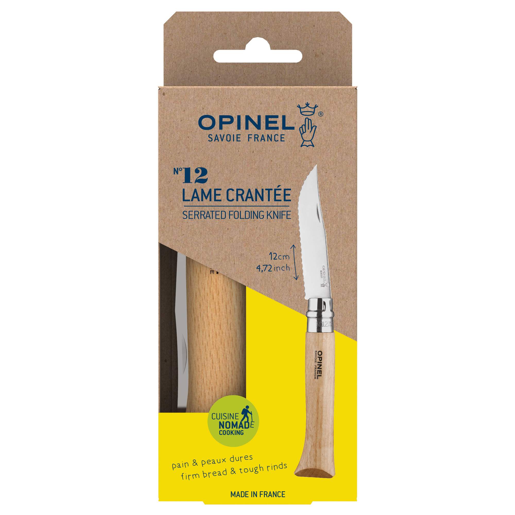 Opinel NO.12 MIT SÄGEZAHNUNG - Küchenmesser