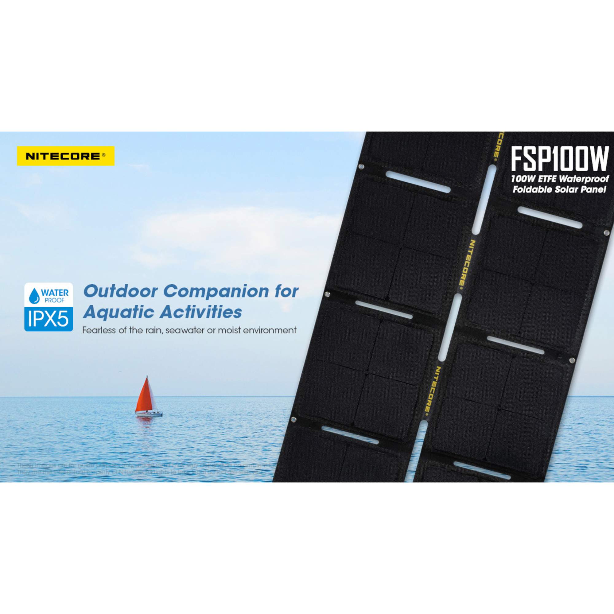 Nitecore FSP100W - Solarladegerät Nitecore FSP100W - Solarladegerät