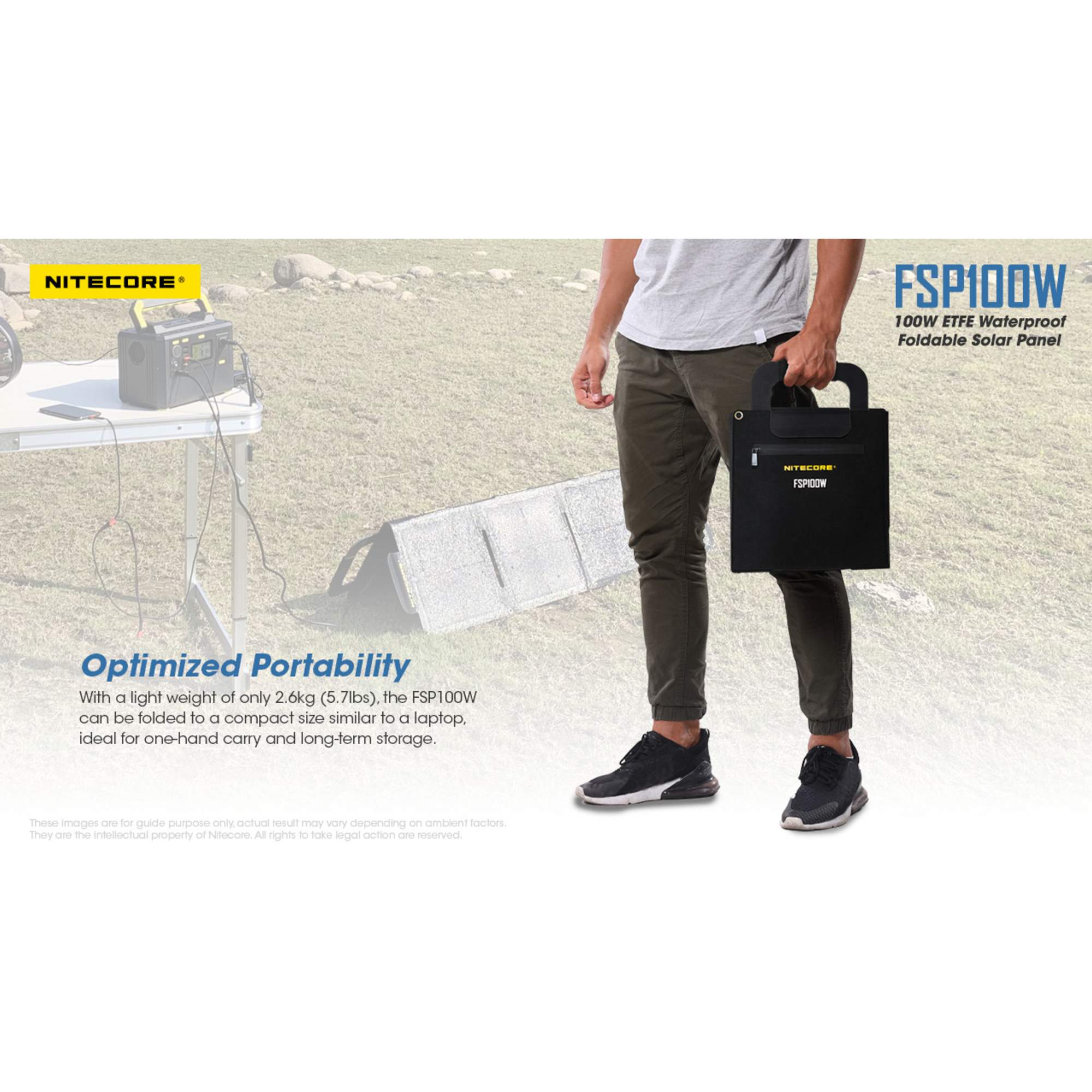 Nitecore FSP100W - Solarladegerät Nitecore FSP100W - Solarladegerät