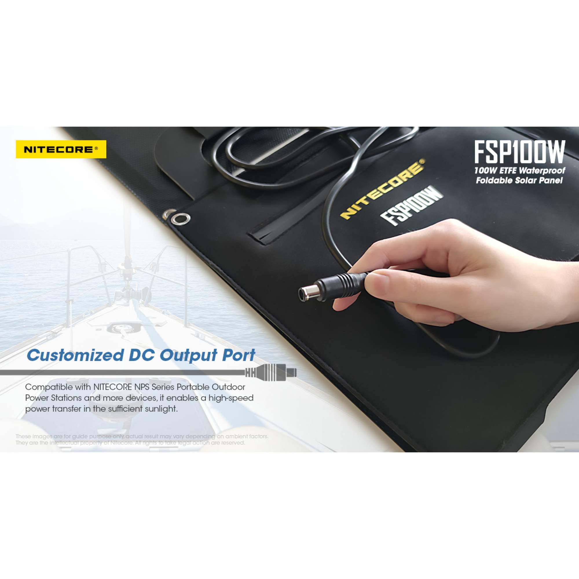 Nitecore FSP100W - Solarladegerät Nitecore FSP100W - Solarladegerät