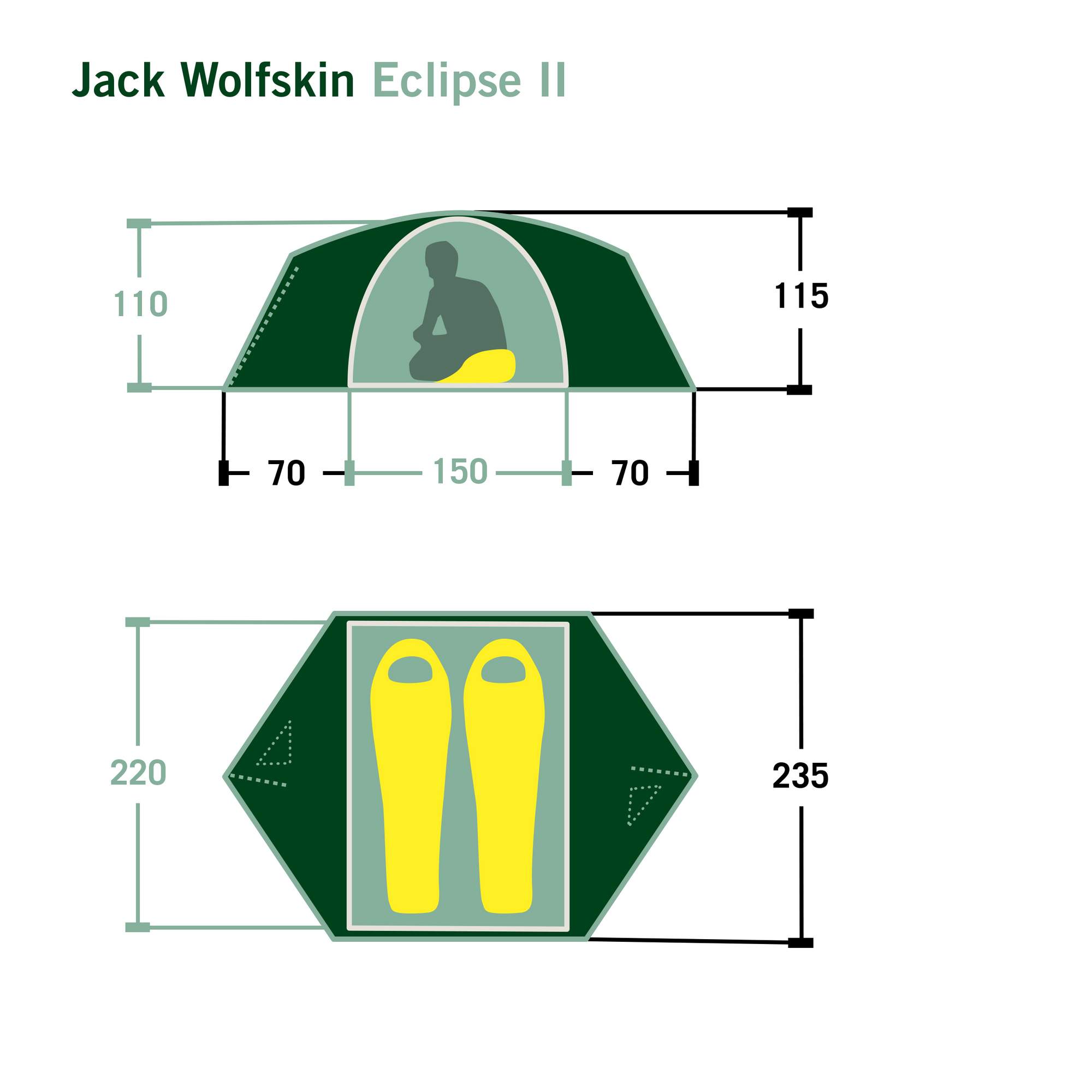 Jack Wolfskin ECLIPSE II - Kuppelzelt