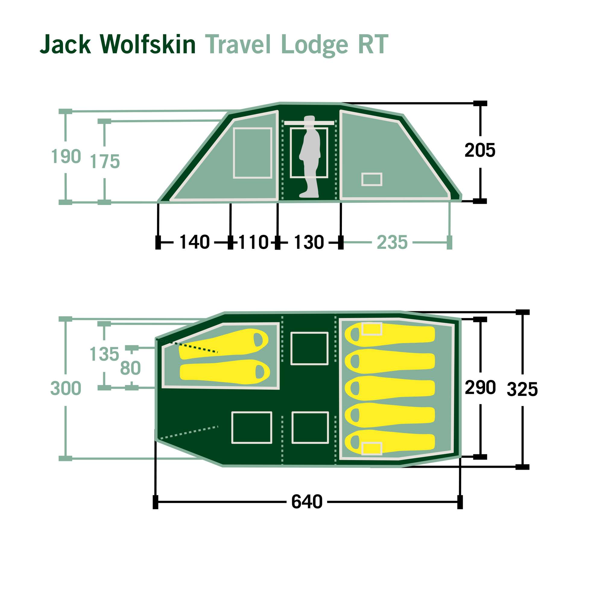 Jack Wolfskin TRAVEL LODGE RT - Familienzelt