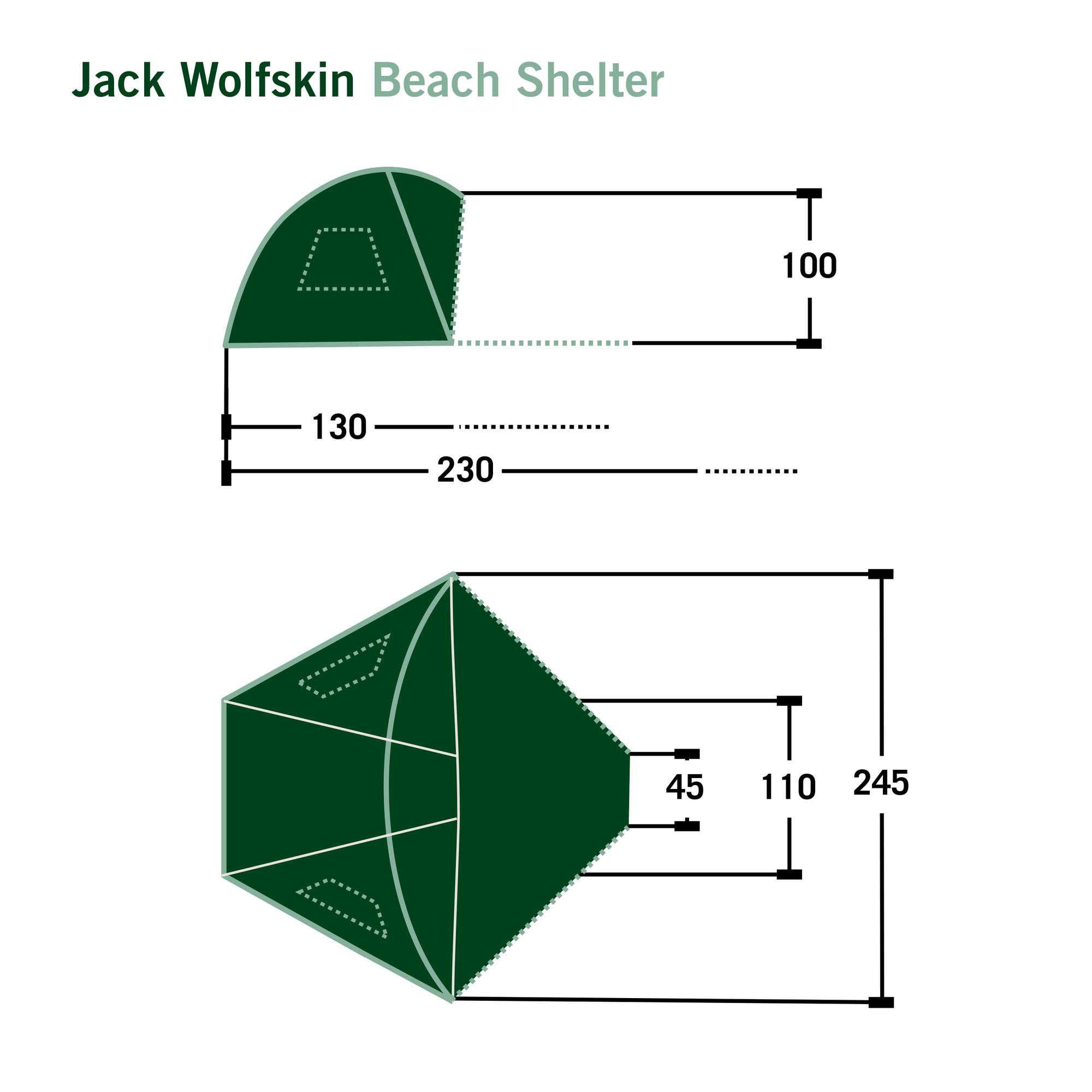 Jack Wolfskin BEACH SHELTER III - Strandmuschel