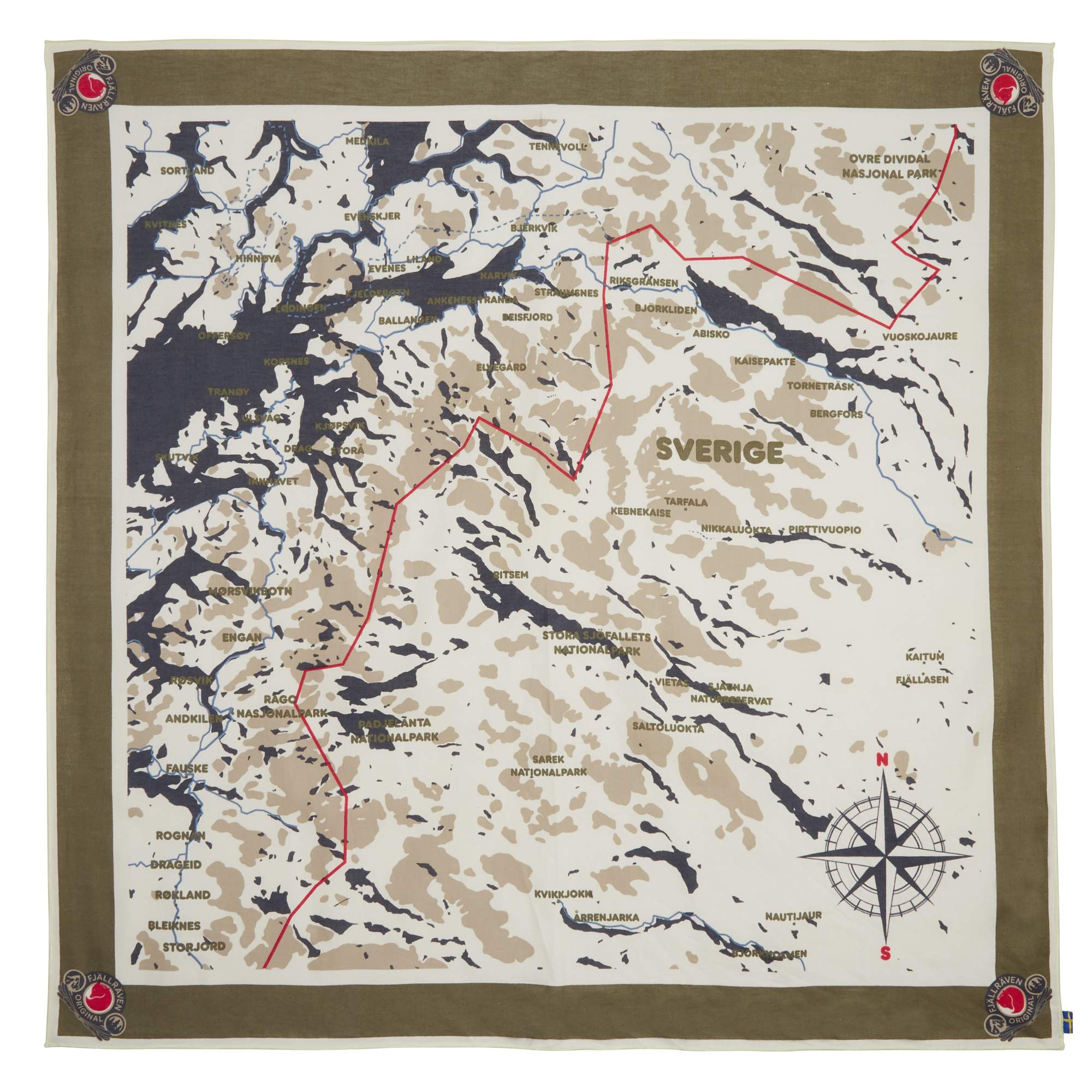 Fjällräven SWEDISH CLASSIC MAP SCARF Unisex - Tuch Fjällräven SWEDISH CLASSIC MAP SCARF Unisex - Tuch