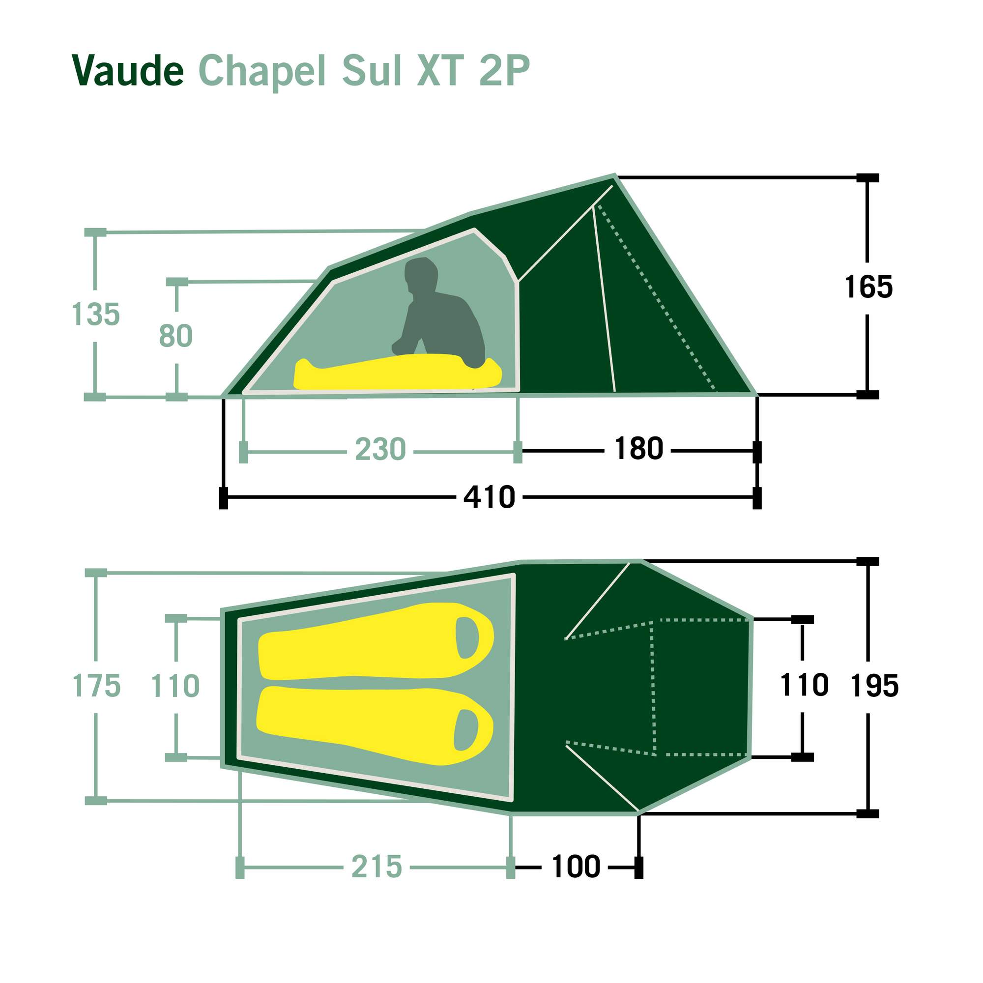 Vaude CHAPEL SUL XT 2P - Tunnelzelt